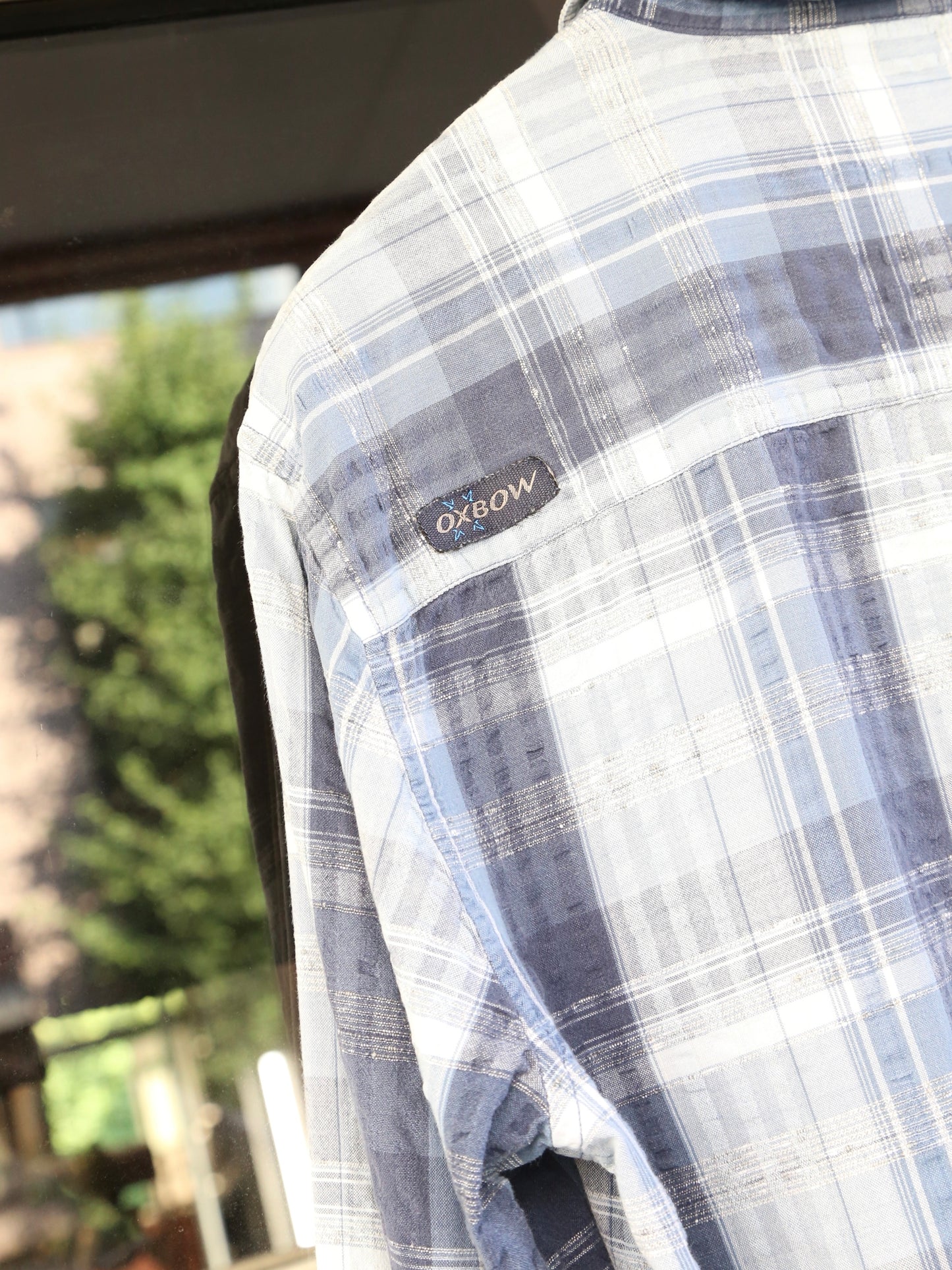 2004S OXBOW PLAID PATTERN L/S SEERSUCKER SHIRT