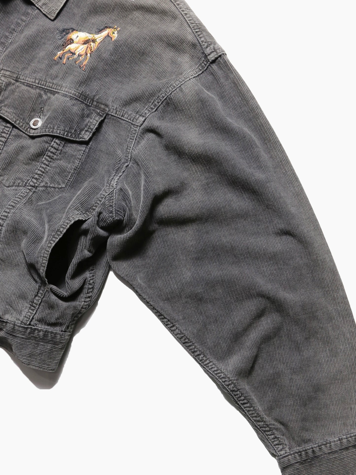 -2000S LEVI'S SILVER TAB CORDUROY TRUCKER JACKET - PATCH CUSTOM
