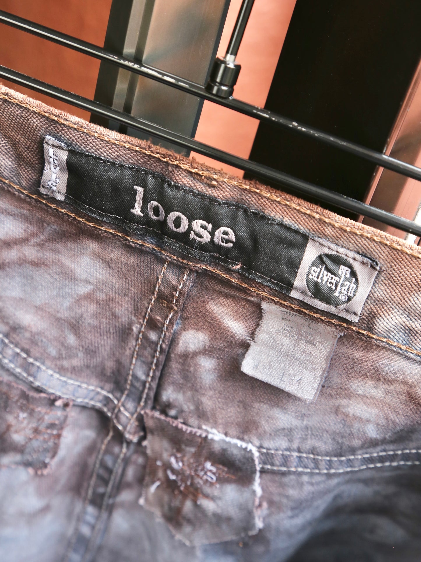 2000S LEVI'S SILVERTAB "LOOSE" GARMENT DYED DENIM PANTS