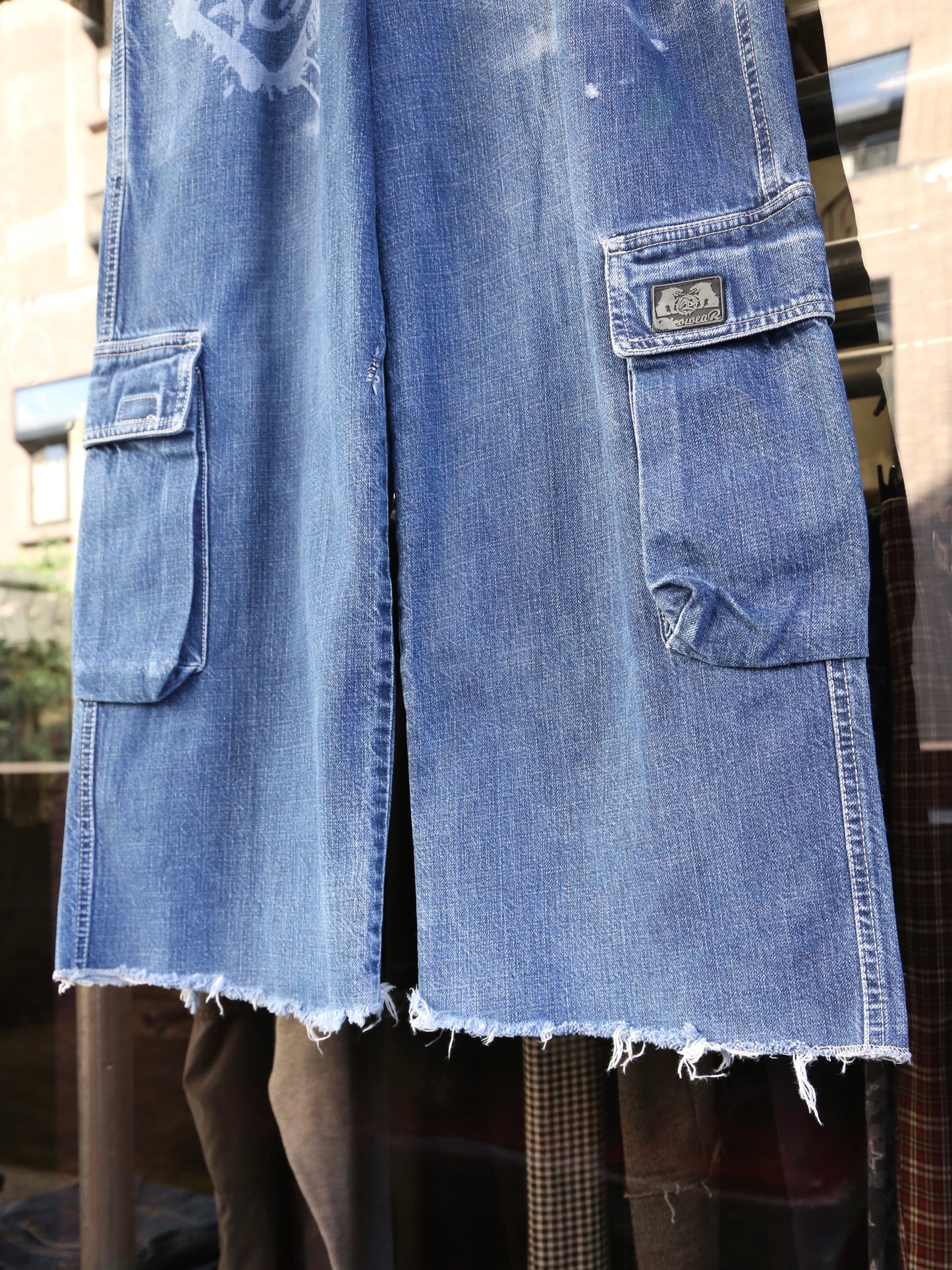 1990S PICO WEAR BAGGY DENIM CARGO PANTS