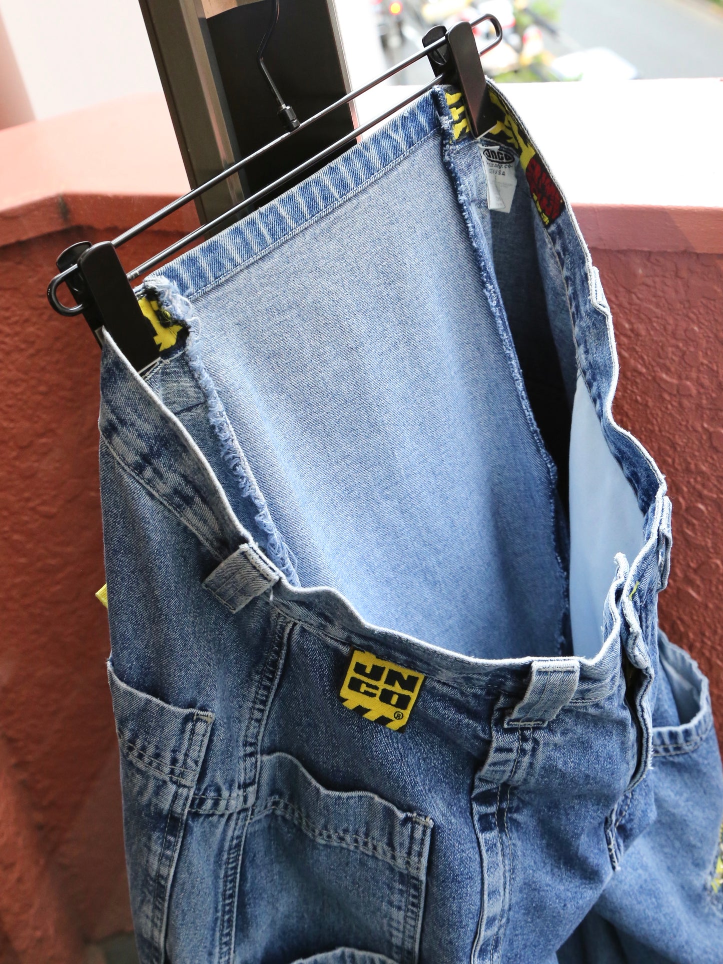 1990S JNCO "CRIME SCENE" BAGGY DENIM PANTS