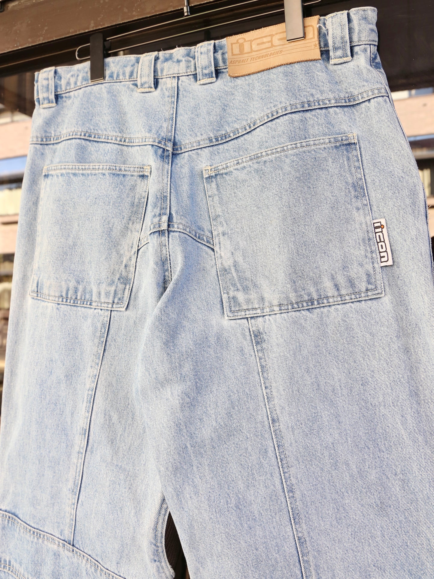 -2000S ICON RACING BAGGY DENIM PANTS