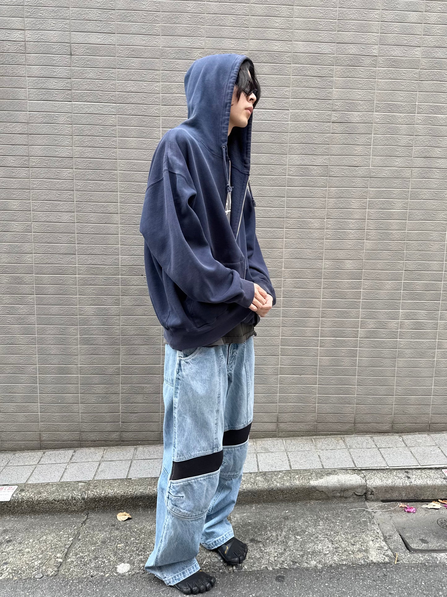 -2000S ICON RACING BAGGY DENIM PANTS