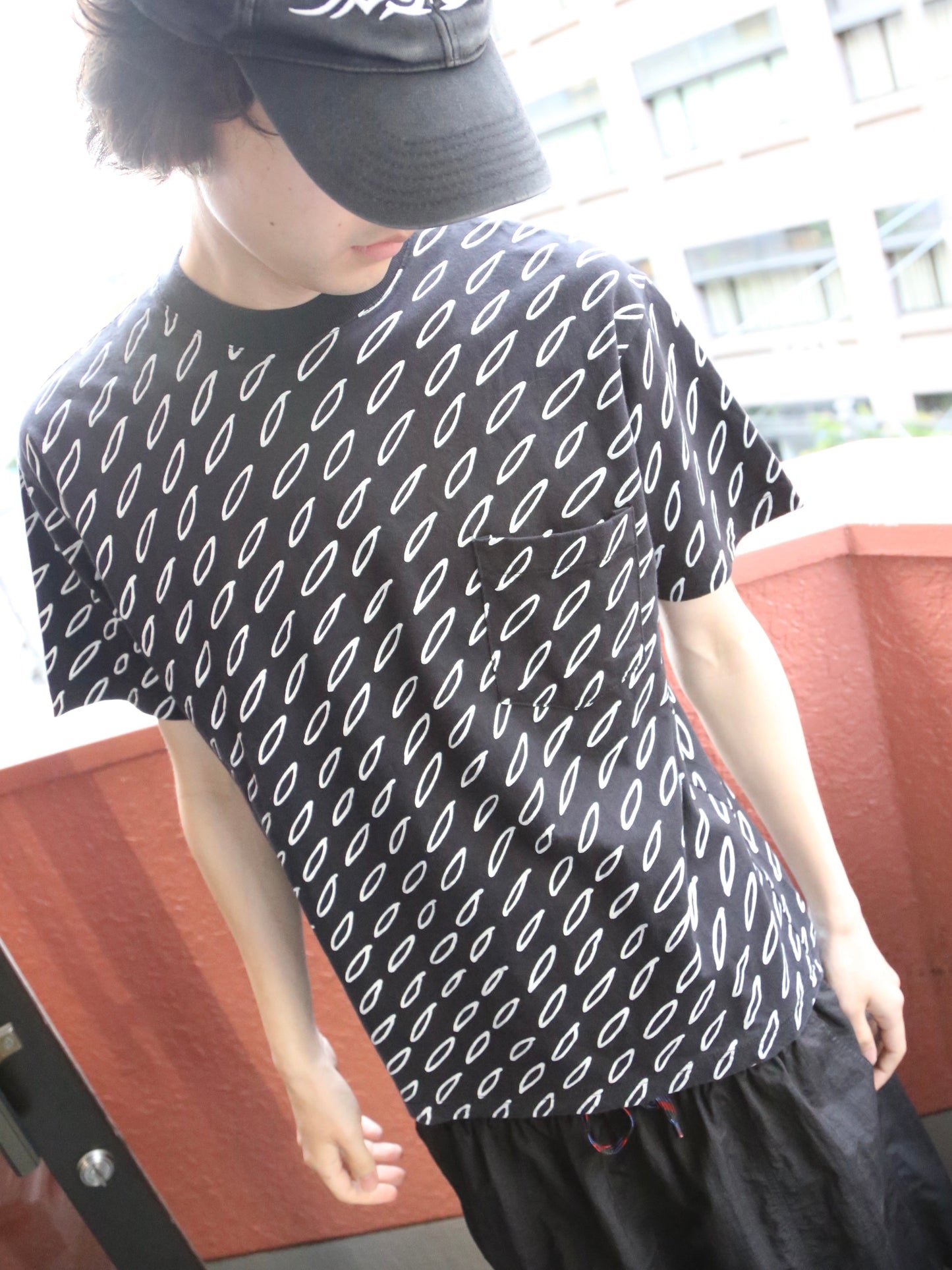 1990S- ALL-OVER PRINT S/S POCKET TEE