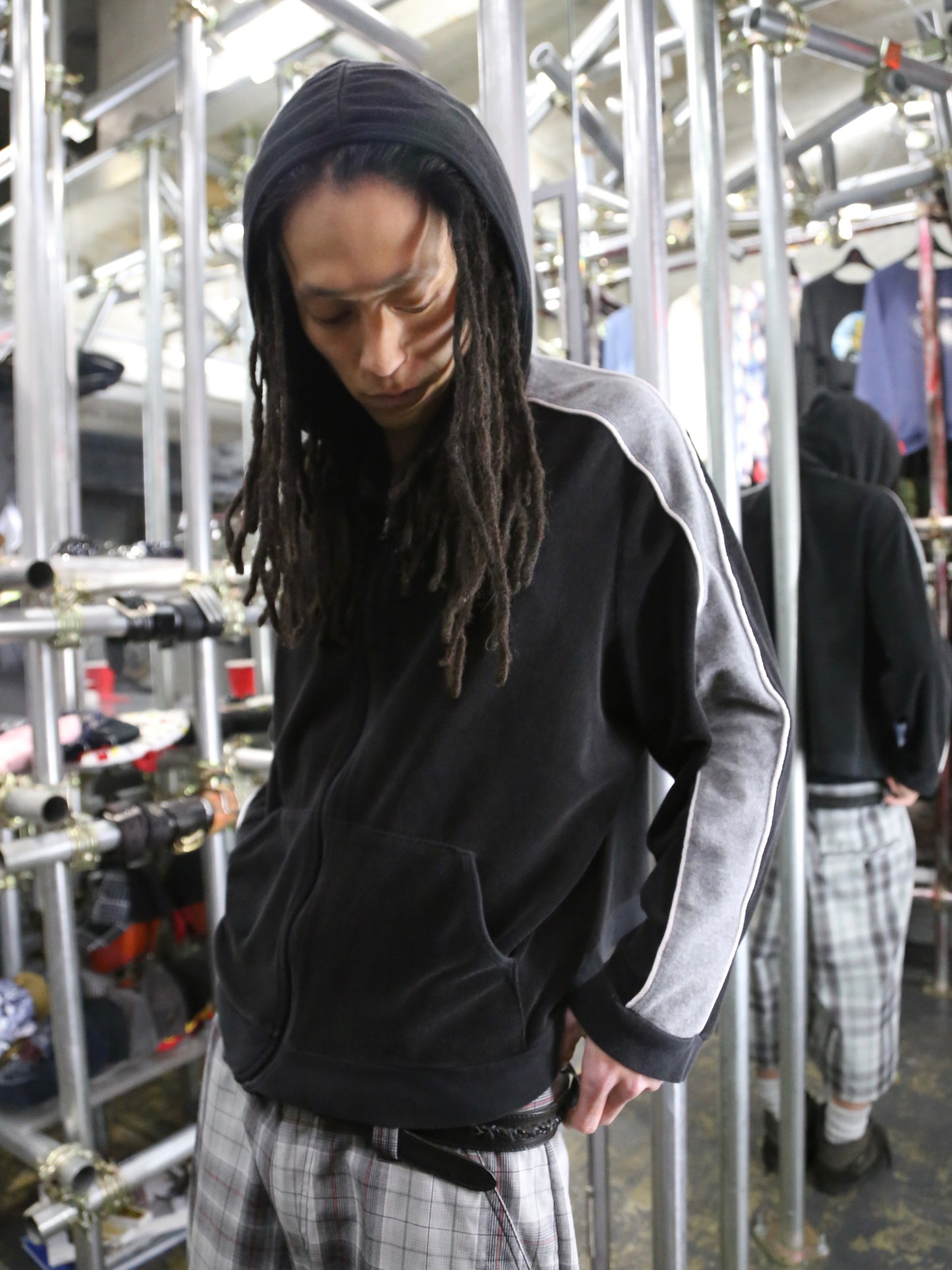 2000S VENEZIA PILE ZIP-UP HOODIE