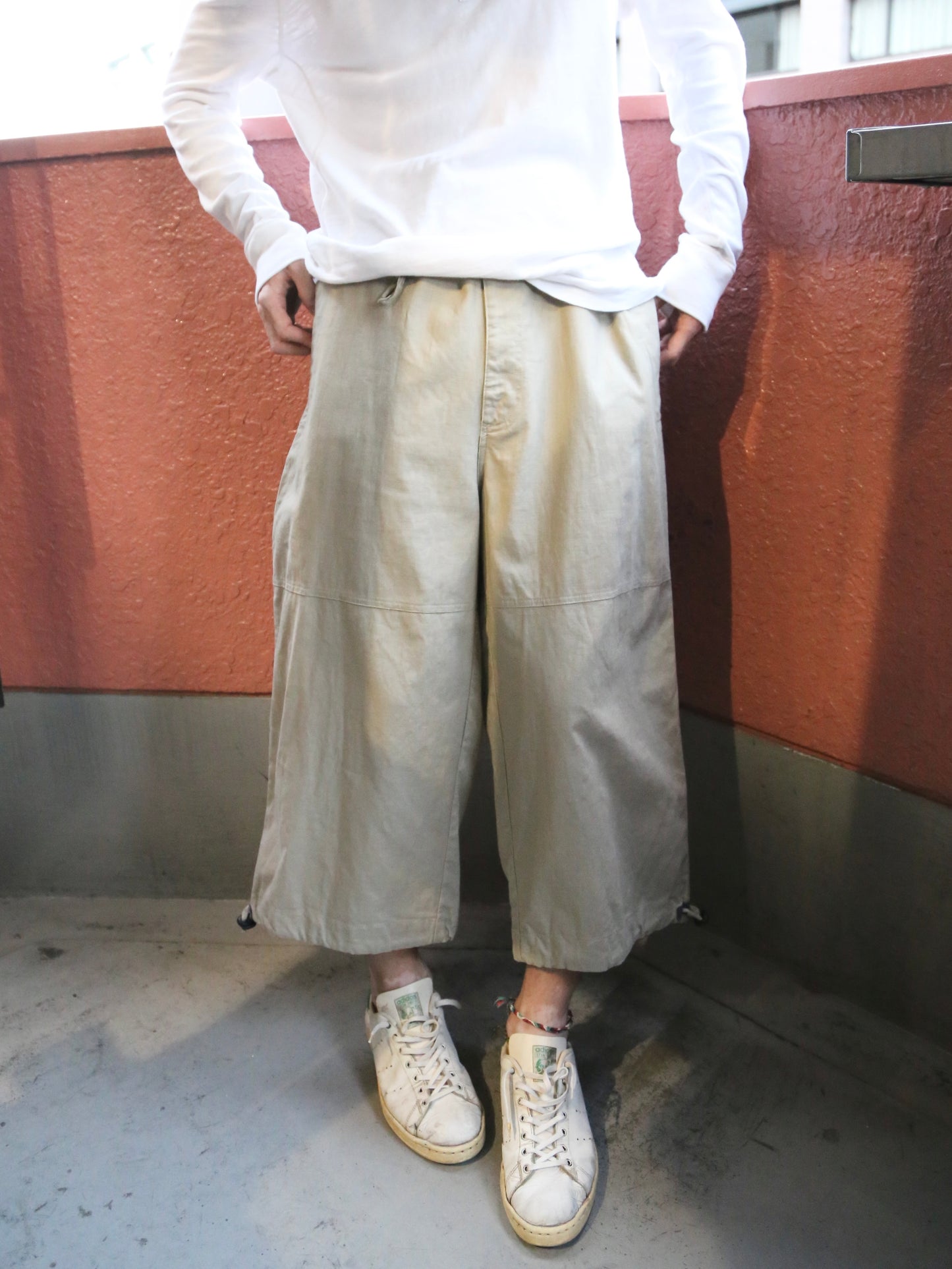 2000S STORMY LIFE LINEN EASY CROPPED PANTS