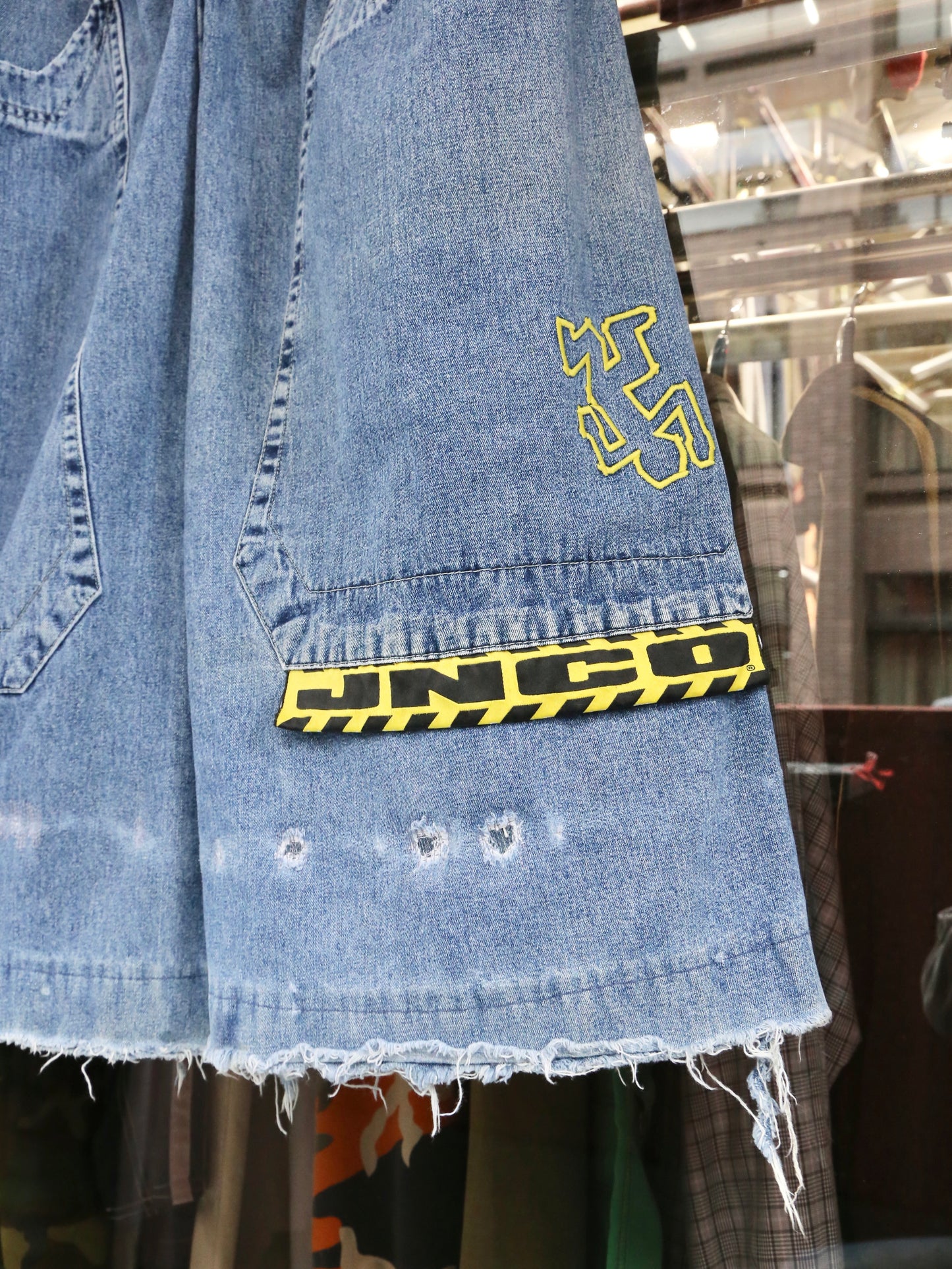 1990S JNCO "CRIME SCENE" BAGGY DENIM PANTS
