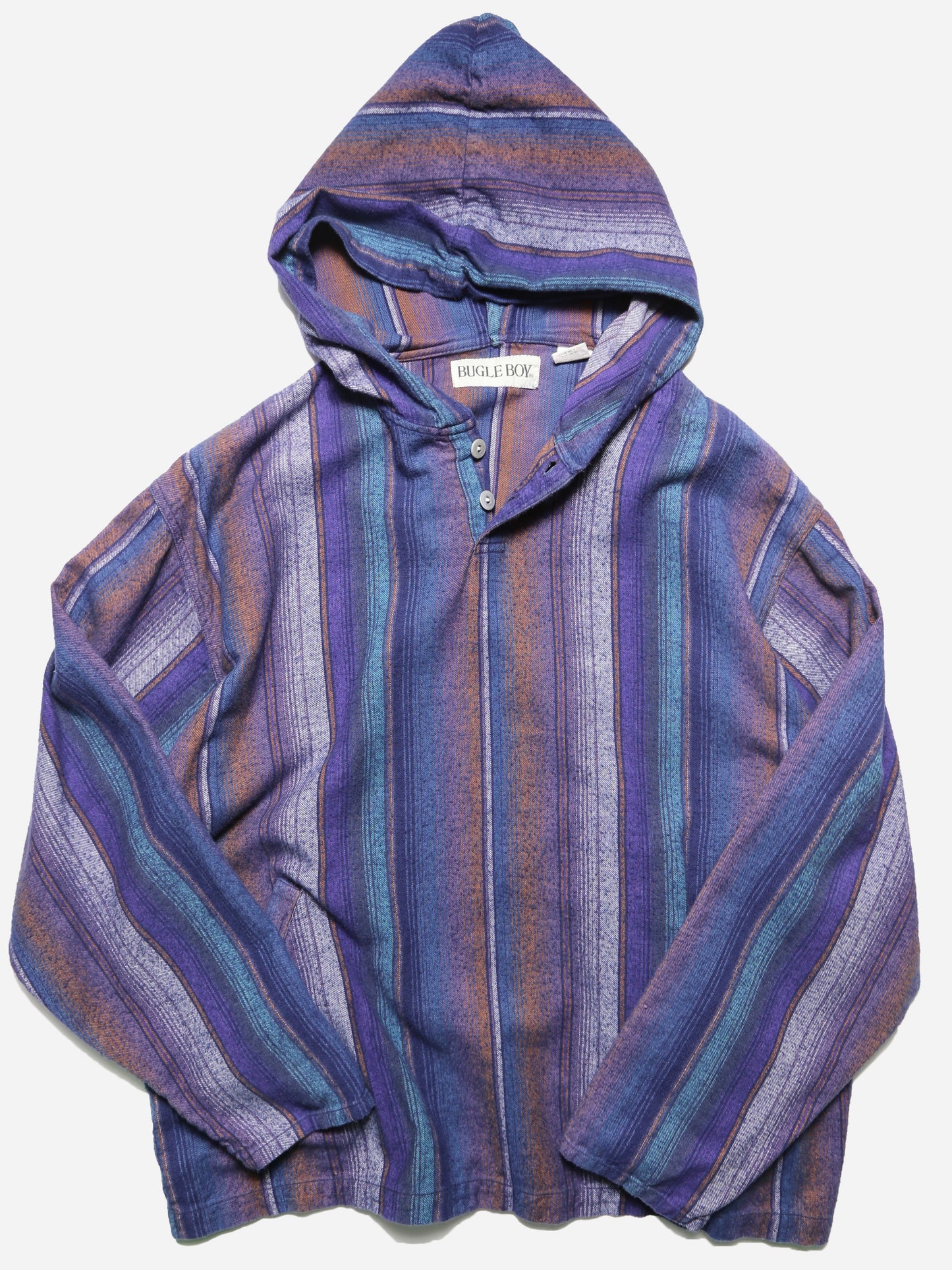 1990S BUGLE BOY STRIPED HOODIE