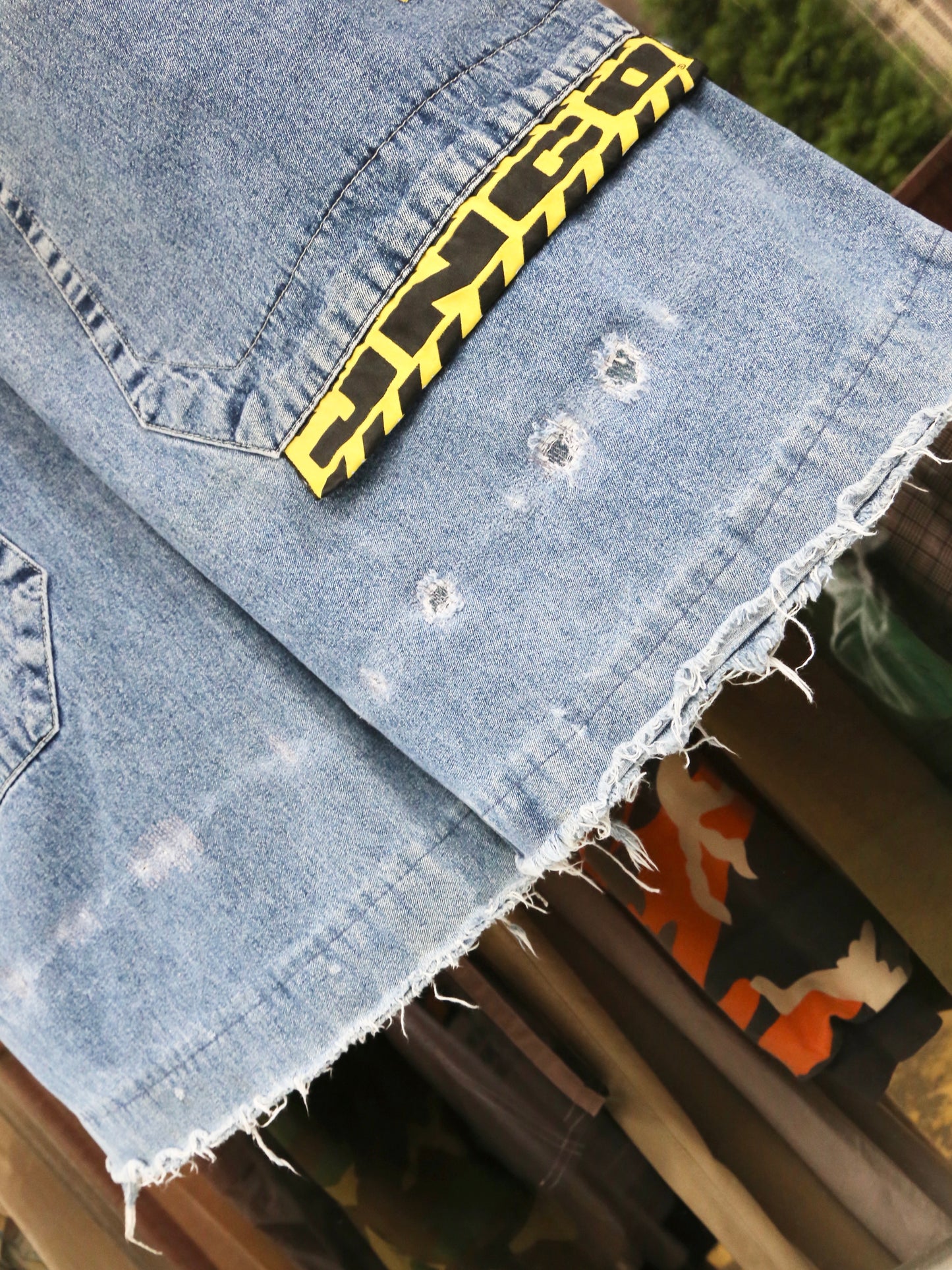 1990S JNCO "CRIME SCENE" BAGGY DENIM PANTS
