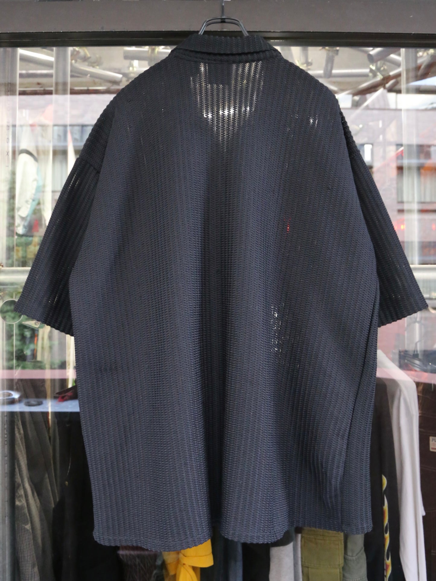 1990S- BASE CAMP S/S MESH OPEN COLLAR SHIRT