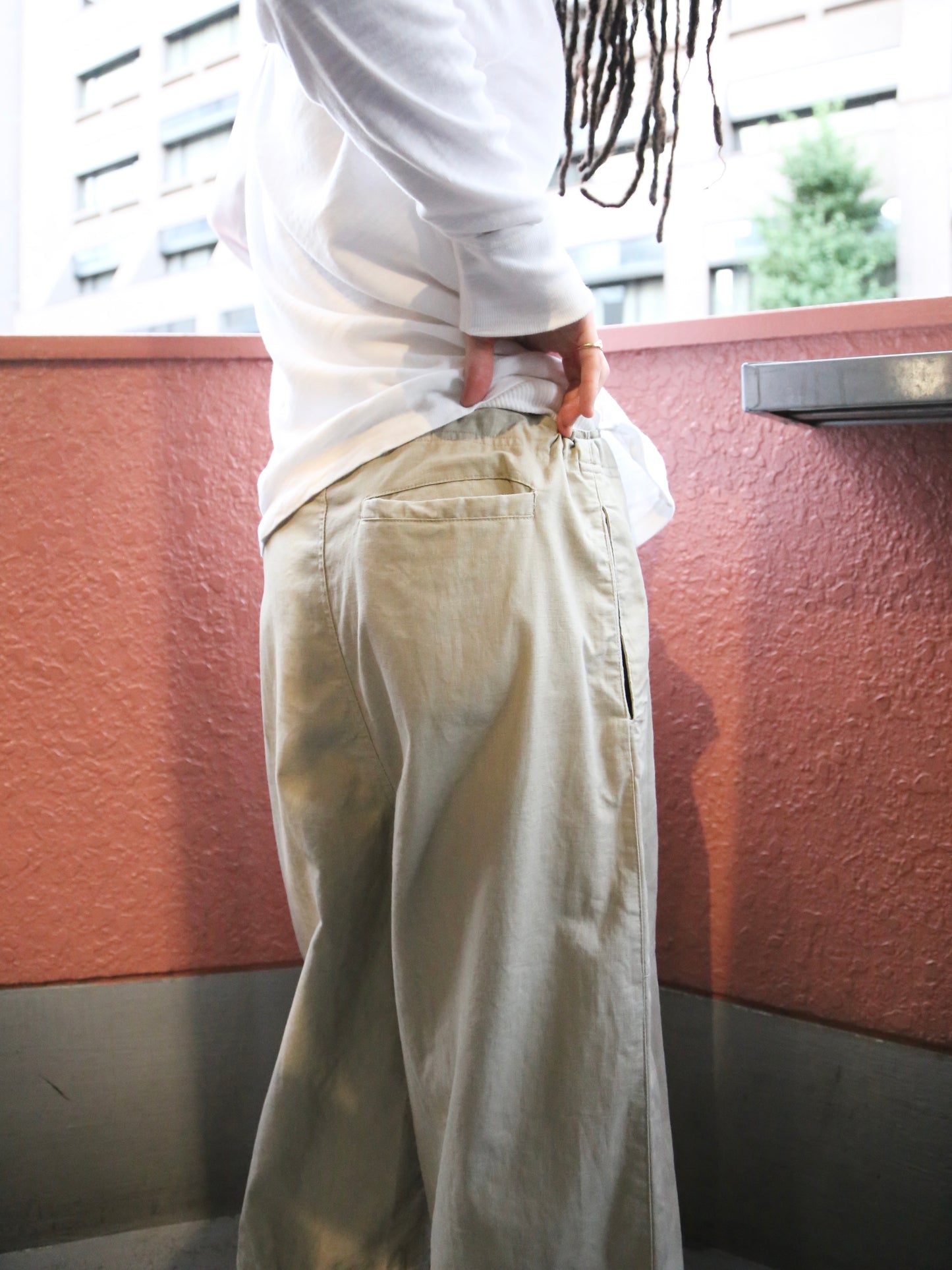 2000S STORMY LIFE LINEN EASY CROPPED PANTS