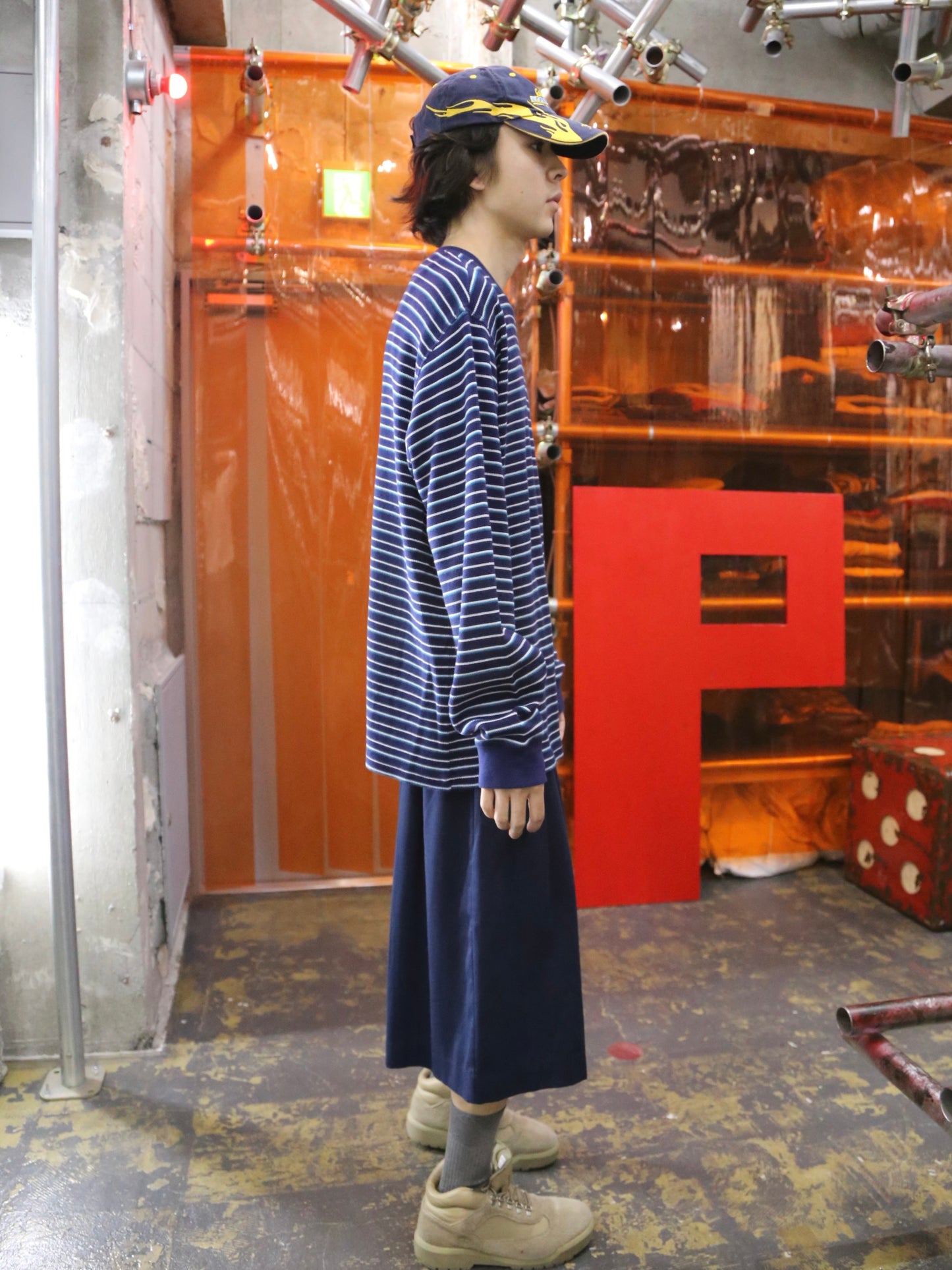 LEVI'S STRIPED THERMAL L/S TOP