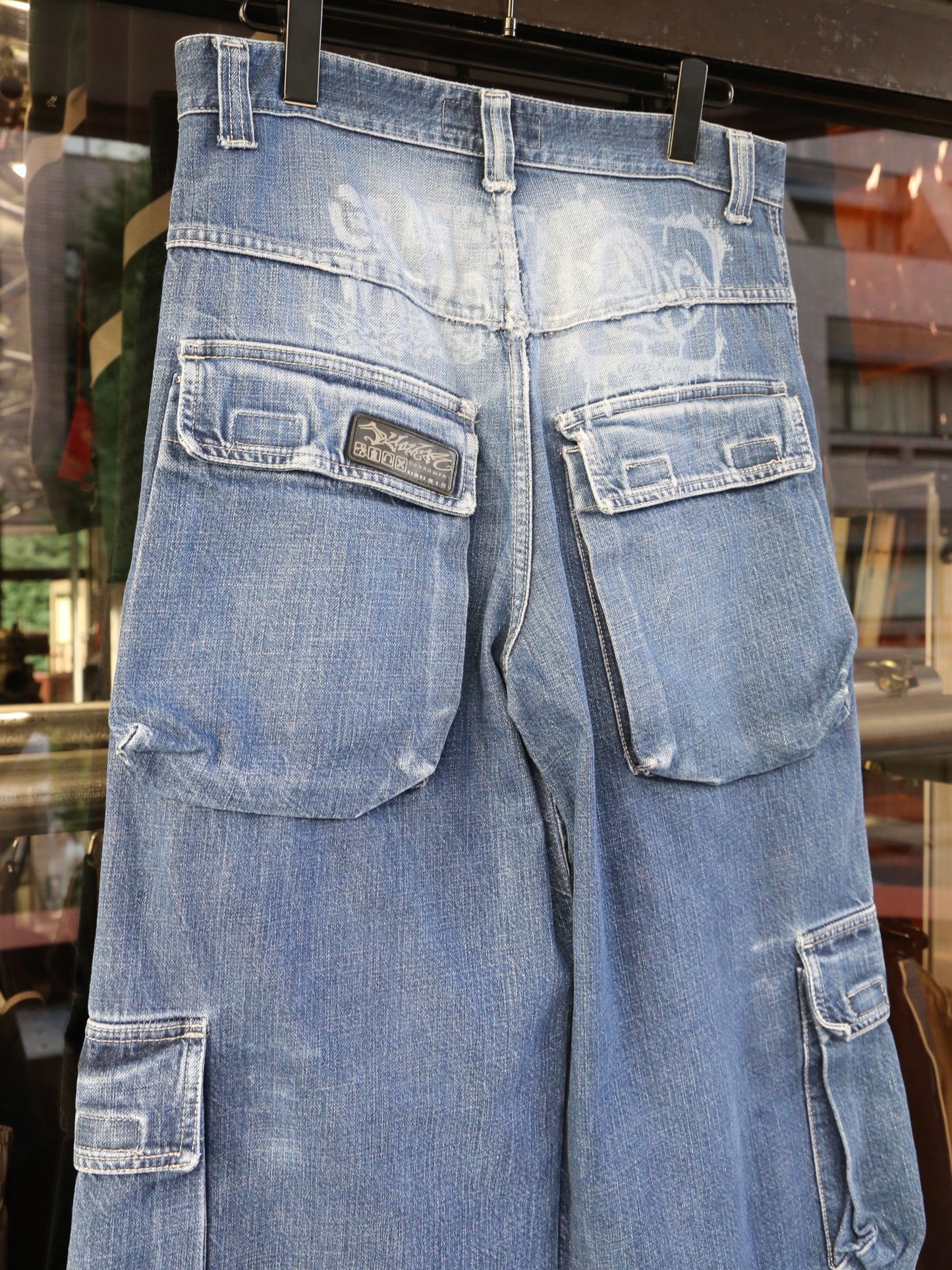 1990S PICO WEAR BAGGY DENIM CARGO PANTS