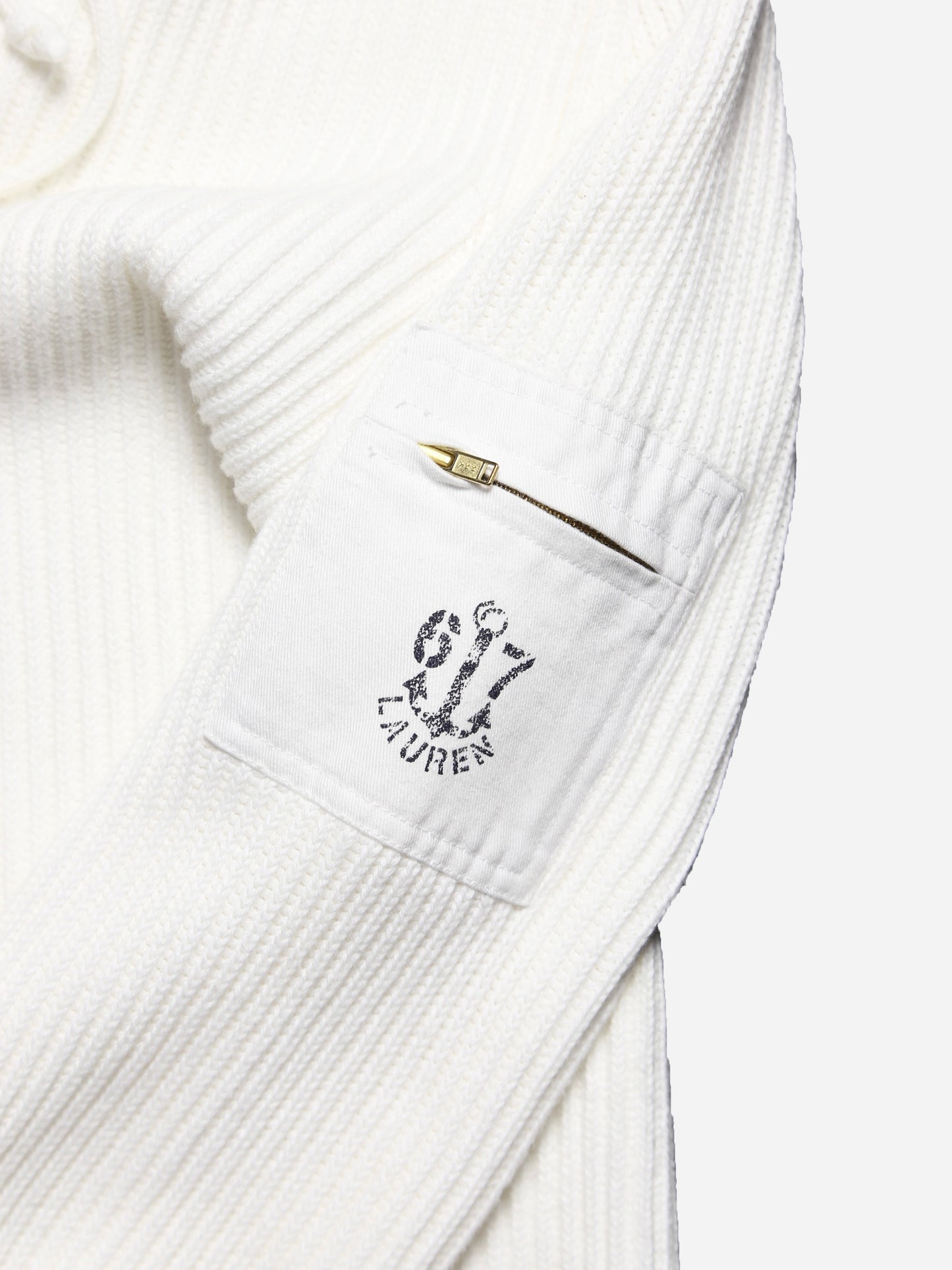 -2000S LAUREN RALPH LAUREN ZIP-UP KNIT HOODIE
