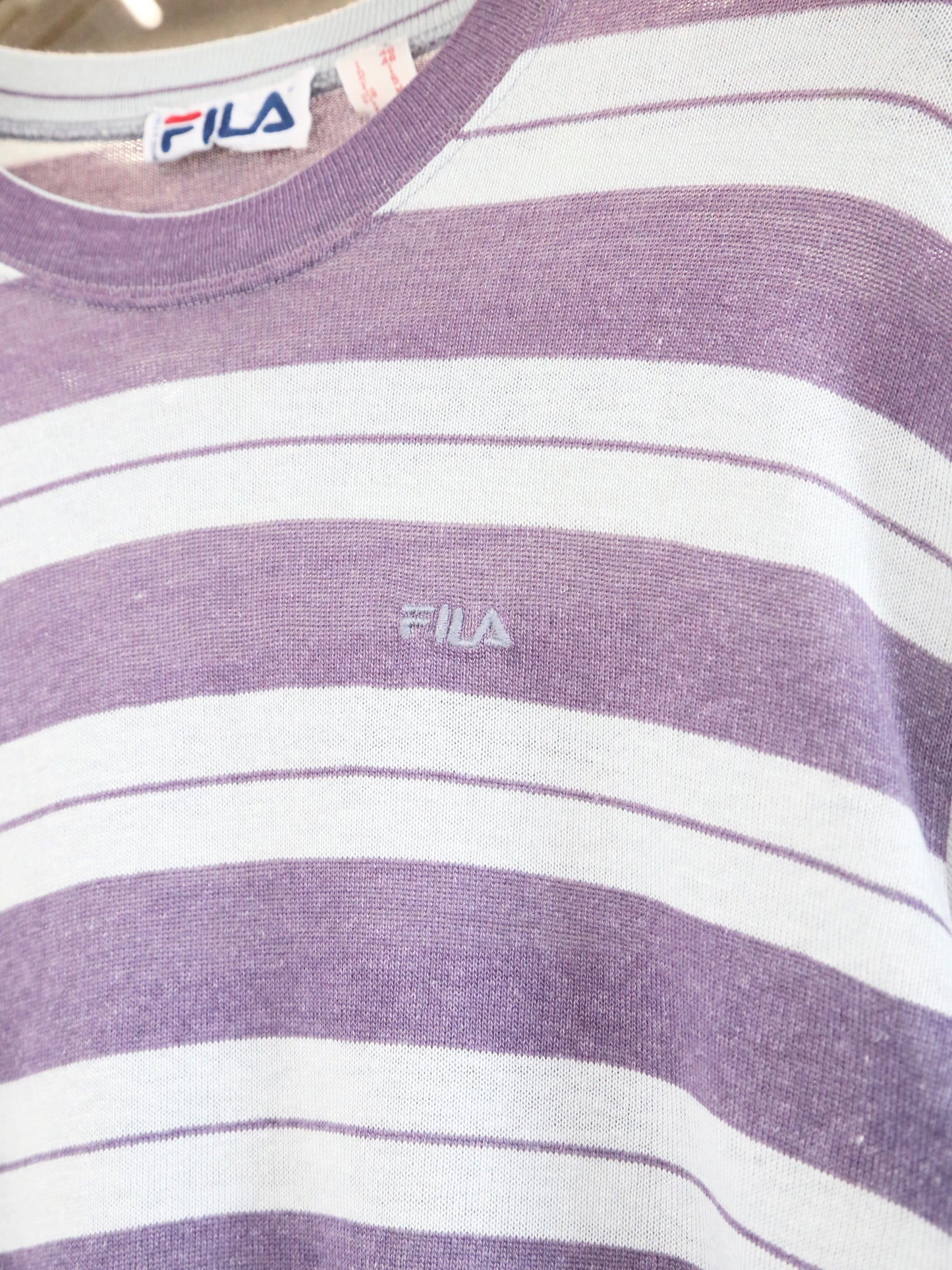 1990S FILA S/S STRIPED SUMMER KNIT TOP