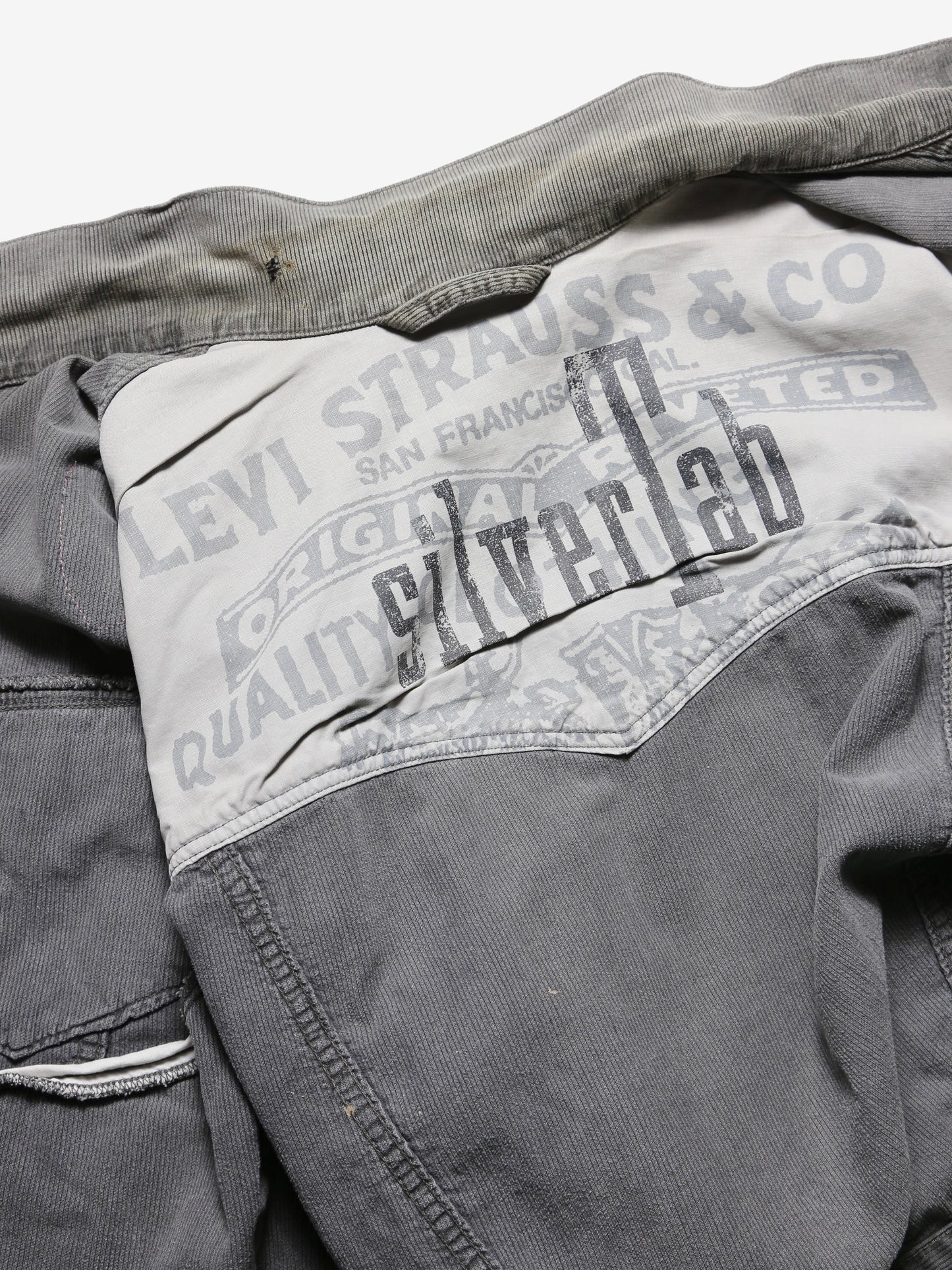 -2000S LEVI'S SILVER TAB CORDUROY TRUCKER JACKET - PATCH CUSTOM