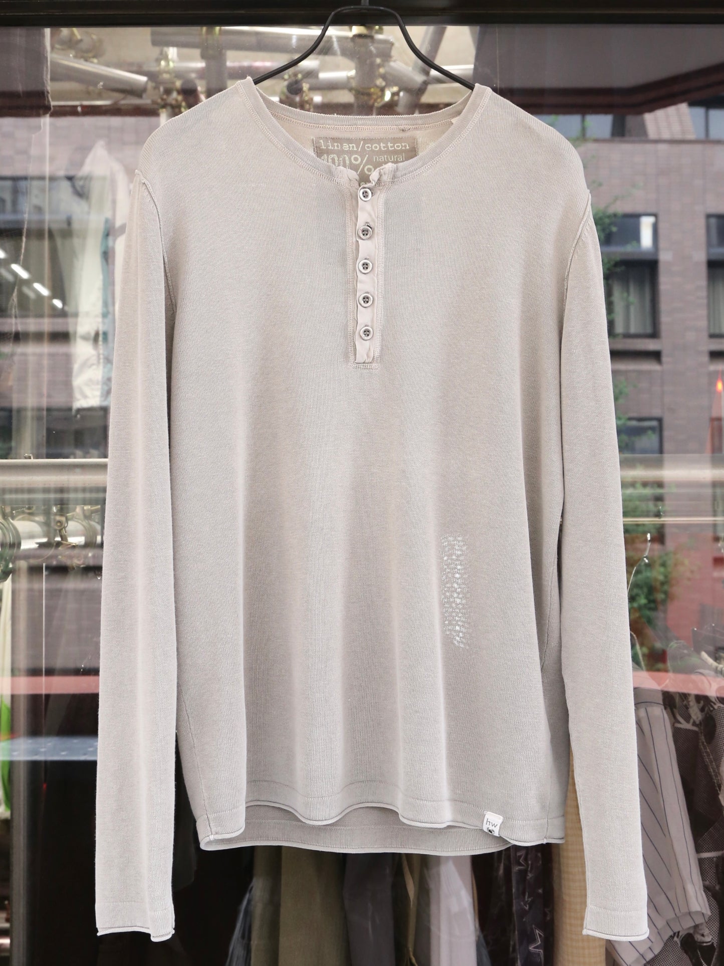 2000S HARRISWILSON VOYAGE HENLEY NECK L/S TOP