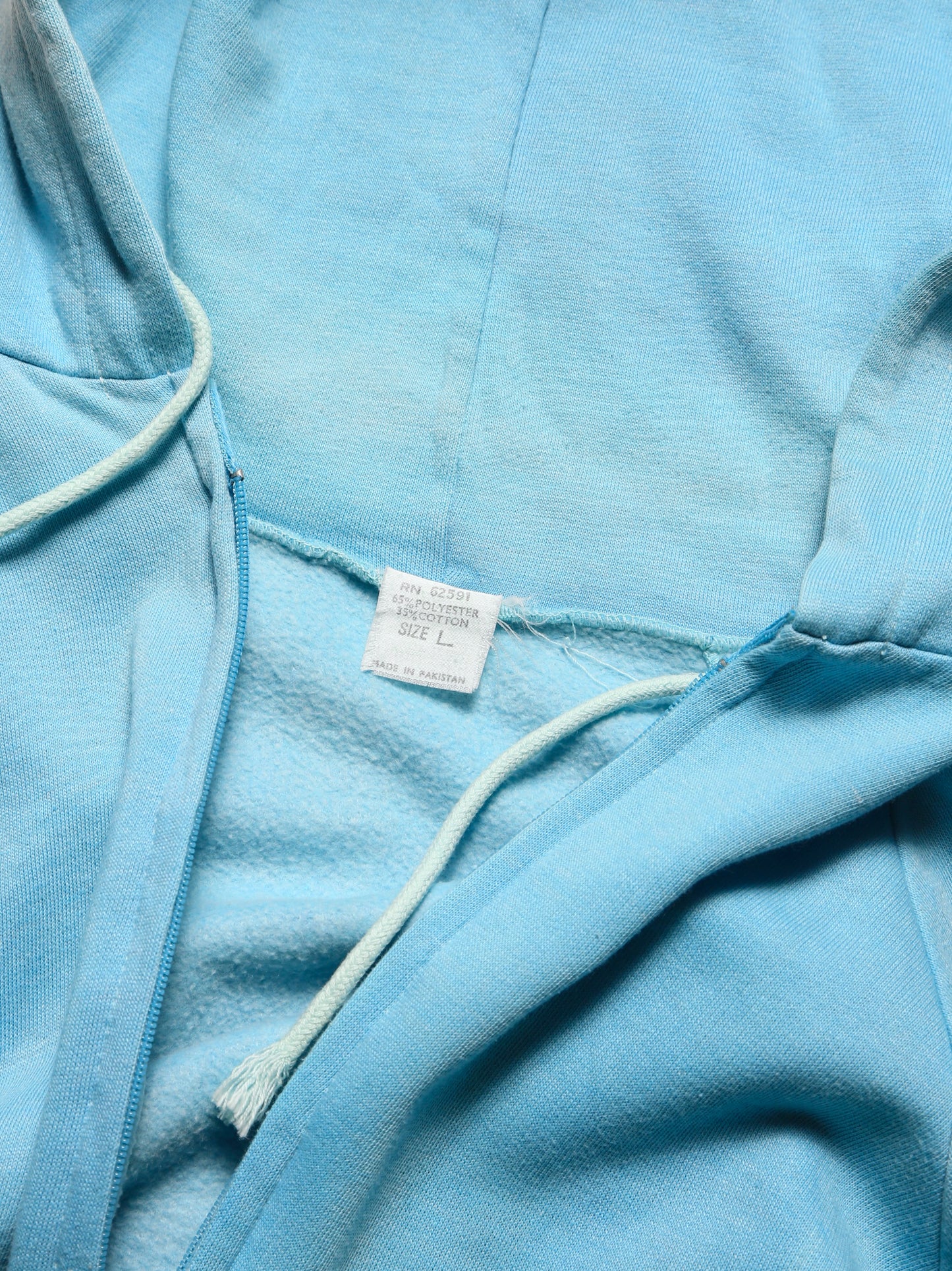 1990S- LIGHT BLUE ZIP-UP HOODIE