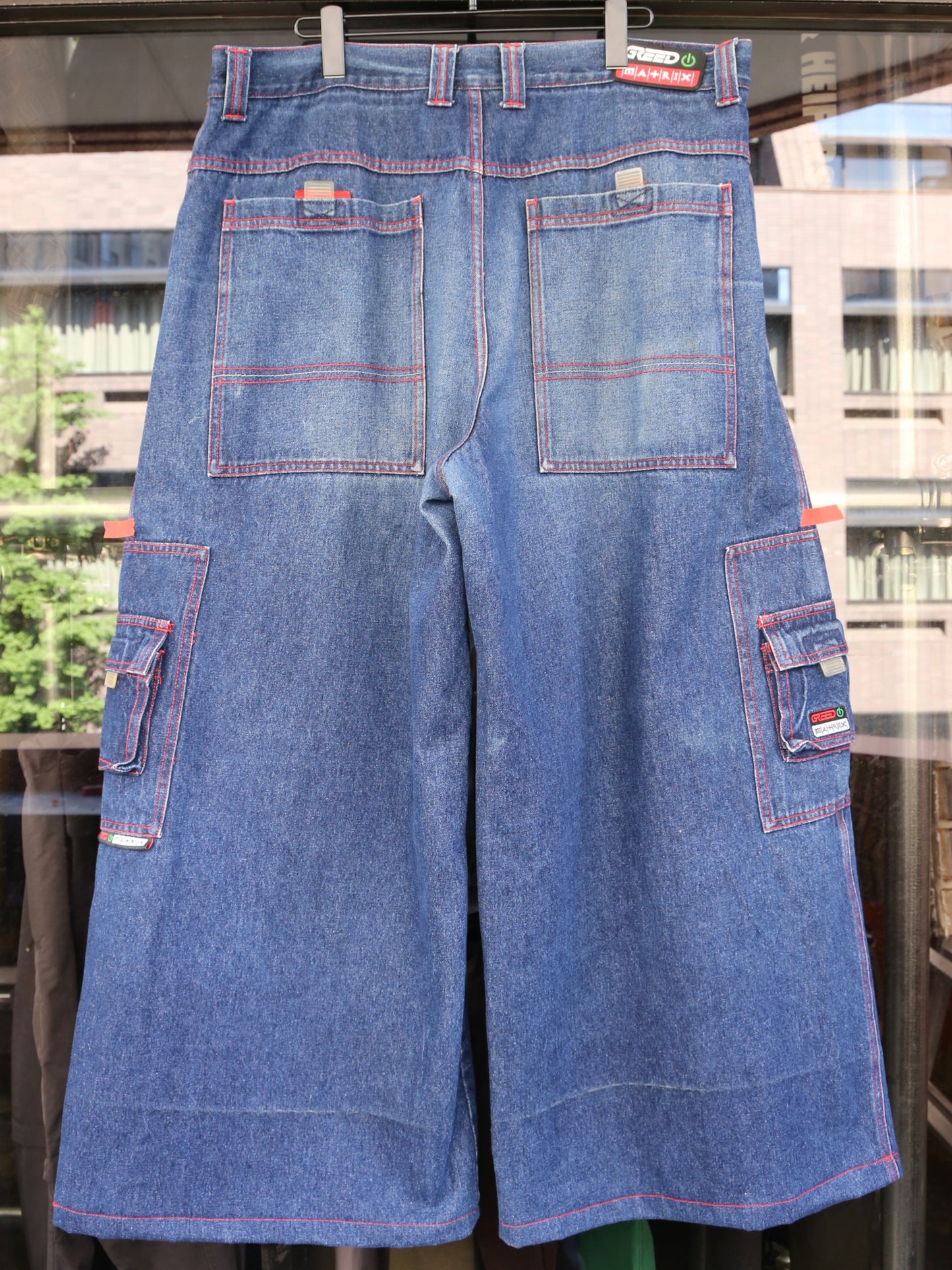 1990S GREED BAGGY DENIM PANTS