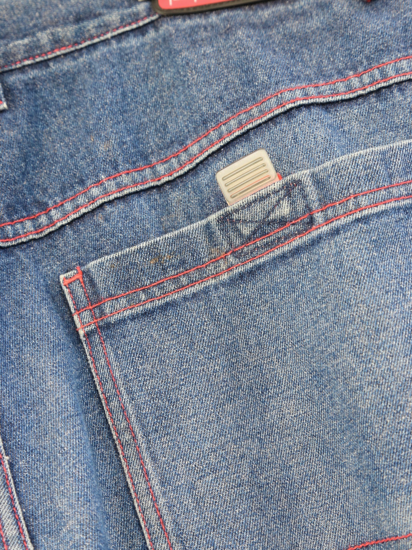 1990S GREED BAGGY DENIM PANTS