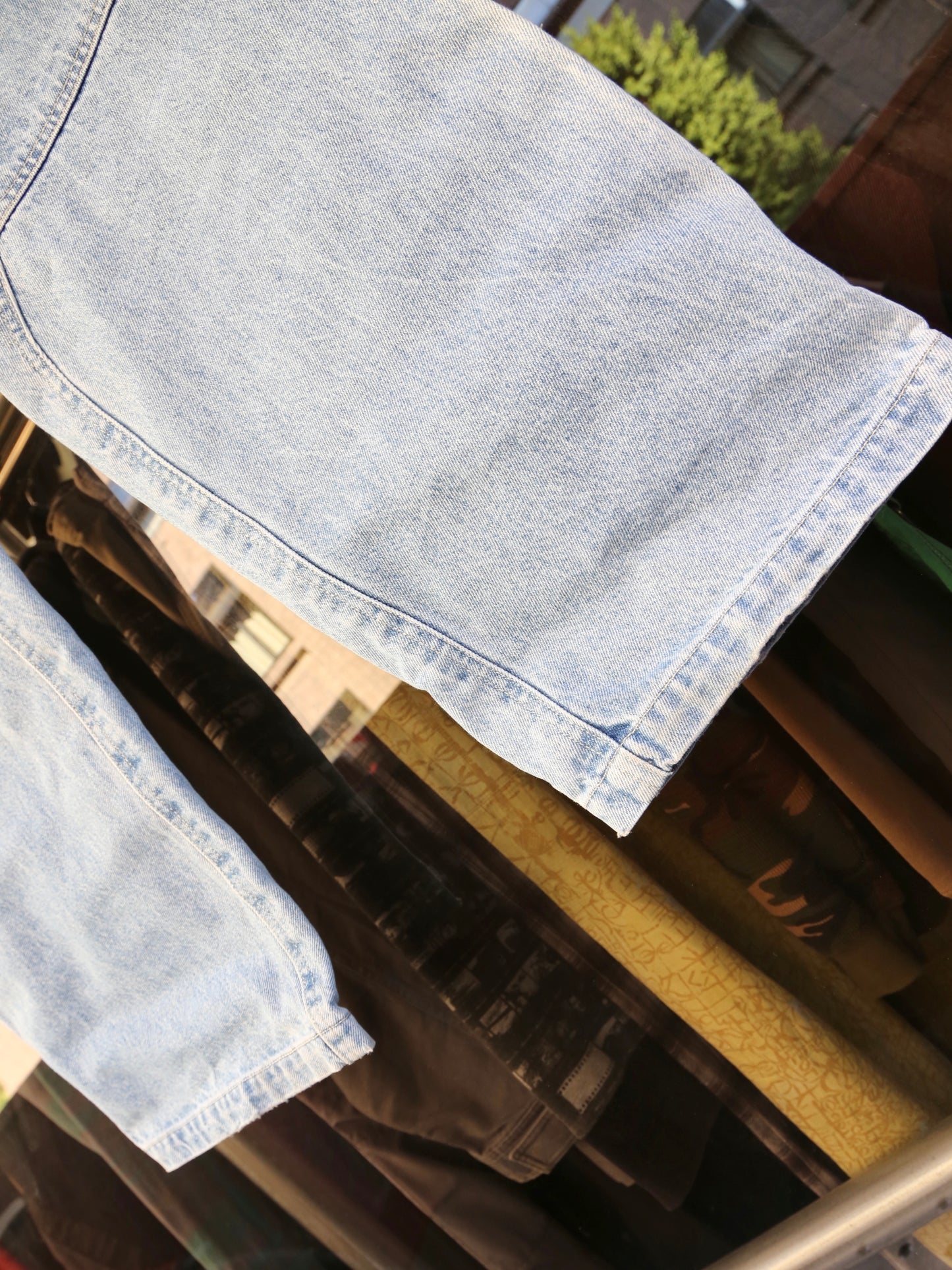 -2000S ICON RACING BAGGY DENIM PANTS