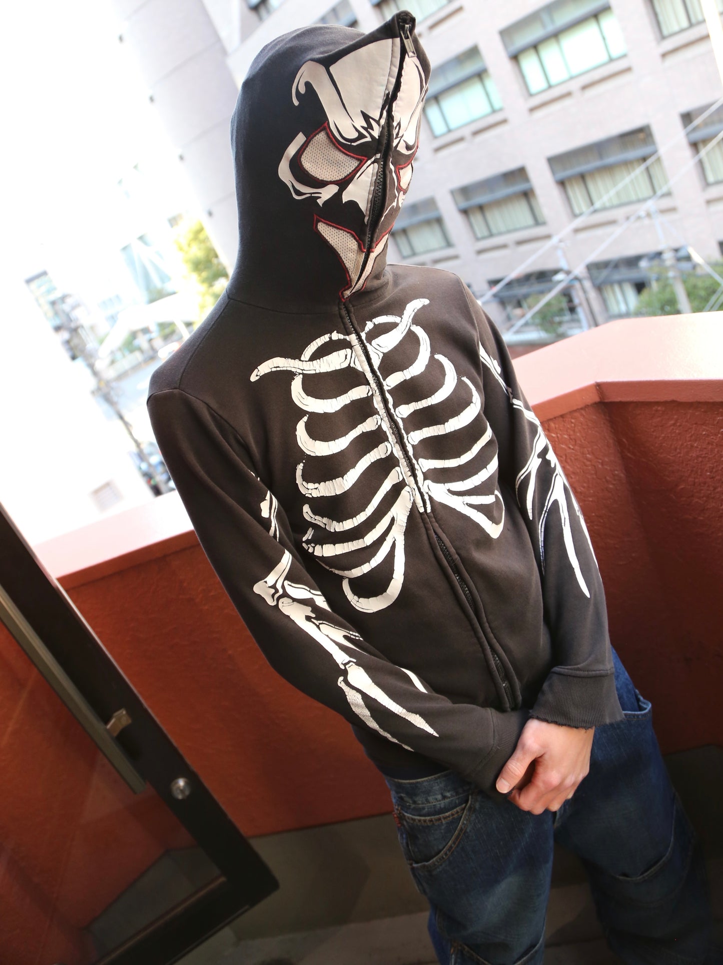 TONY HAWK SKULL MASK SKELETON ZIP-UP HOODIE