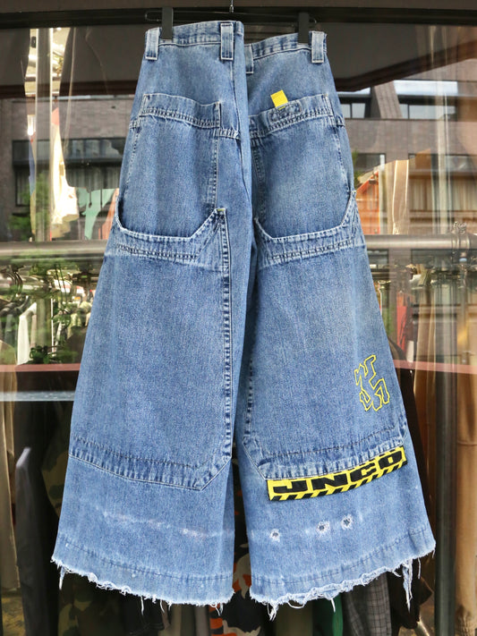 1990S JNCO "CRIME SCENE" BAGGY DENIM PANTS