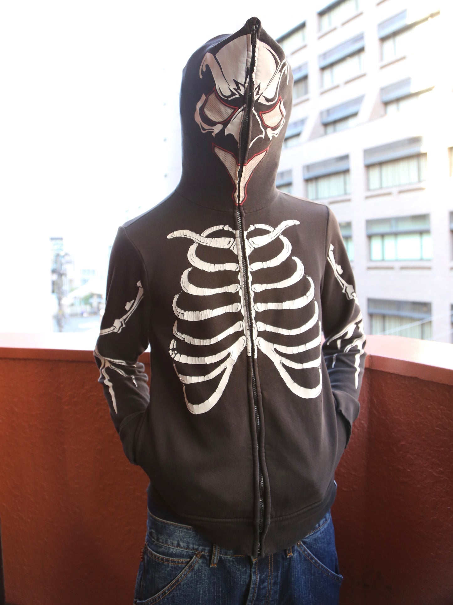 TONY HAWK SKULL MASK SKELETON ZIP-UP HOODIE