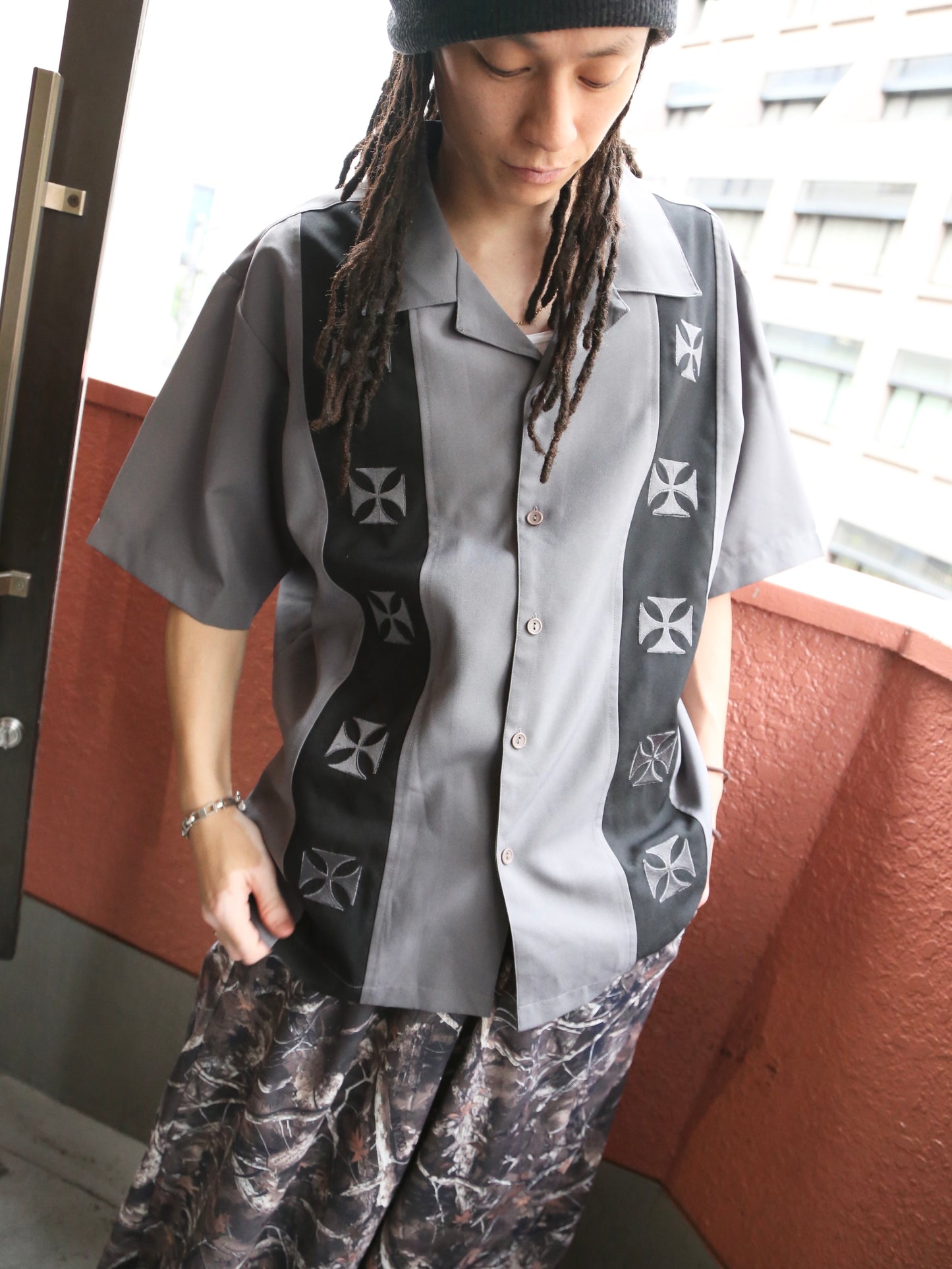 -2000S INTERSTATE  S/S OPEN COLLAR SHIRT