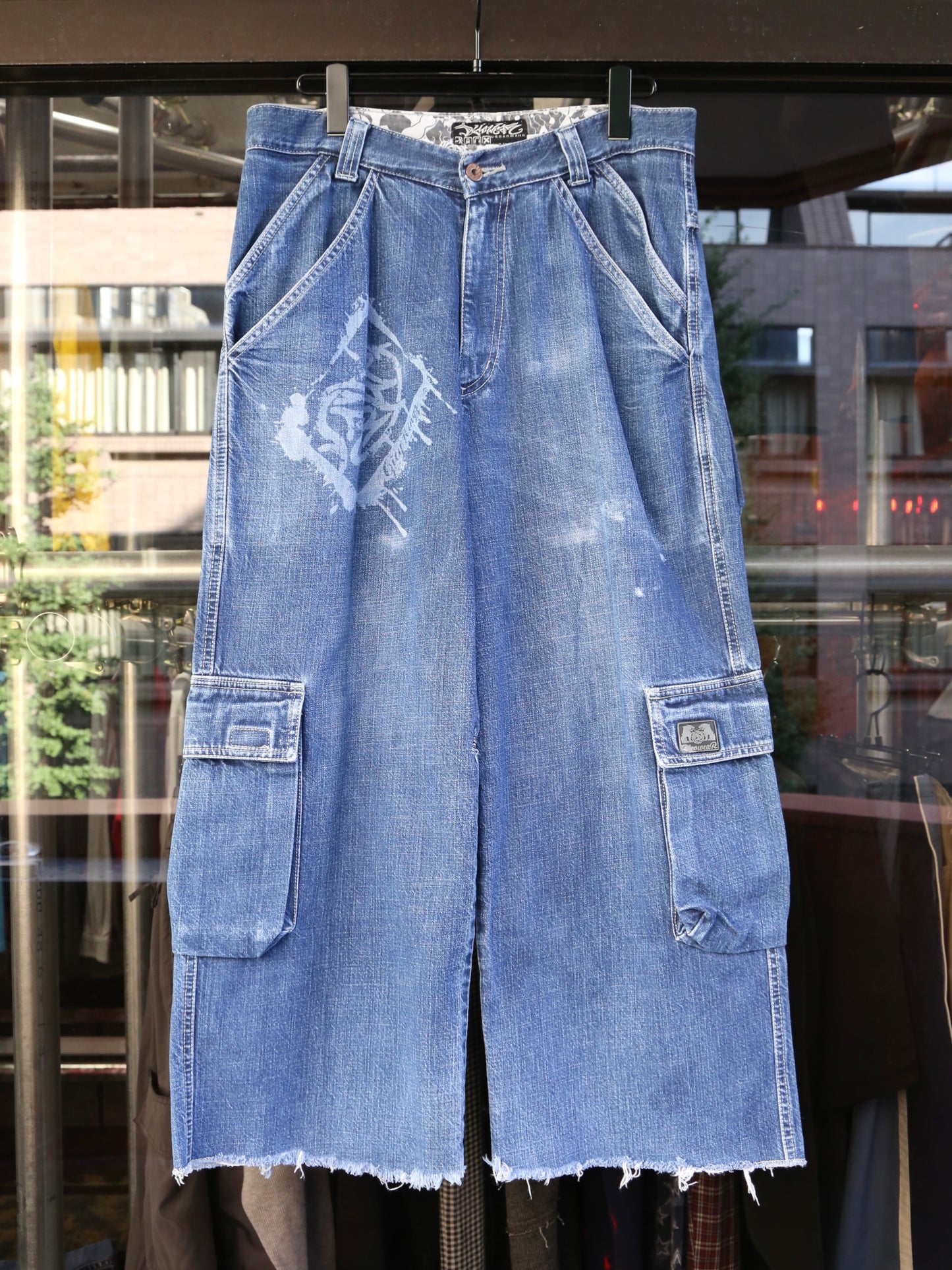1990S PICO WEAR BAGGY DENIM CARGO PANTS