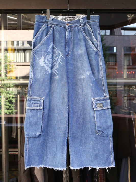 1990S PICO WEAR BAGGY DENIM CARGO PANTS