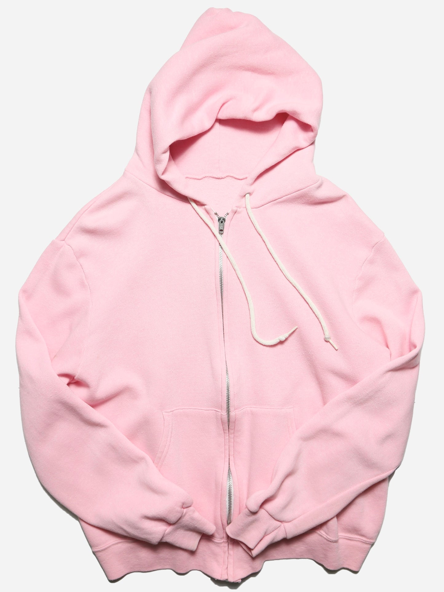 -1980S PASTEL PINK ZIP-UP HOODIE
