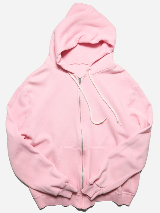 -1980S PASTEL PINK ZIP-UP HOODIE