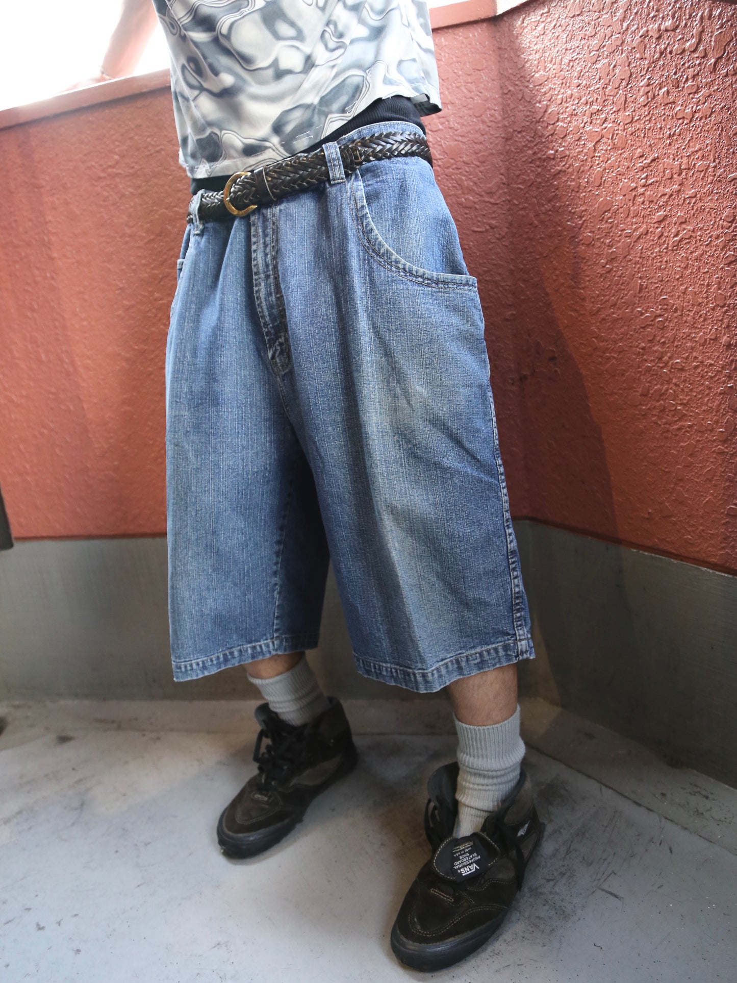 2000S MACHINE BAGGY DENIM SHORTS