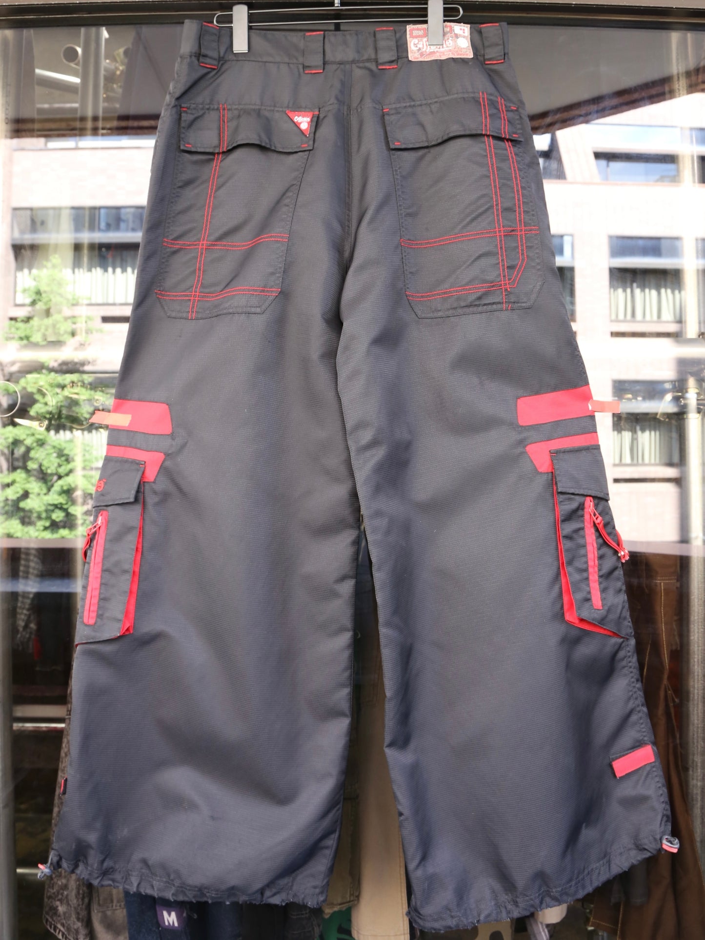 2000S CAFFEINE NYLON RAVE PANTS