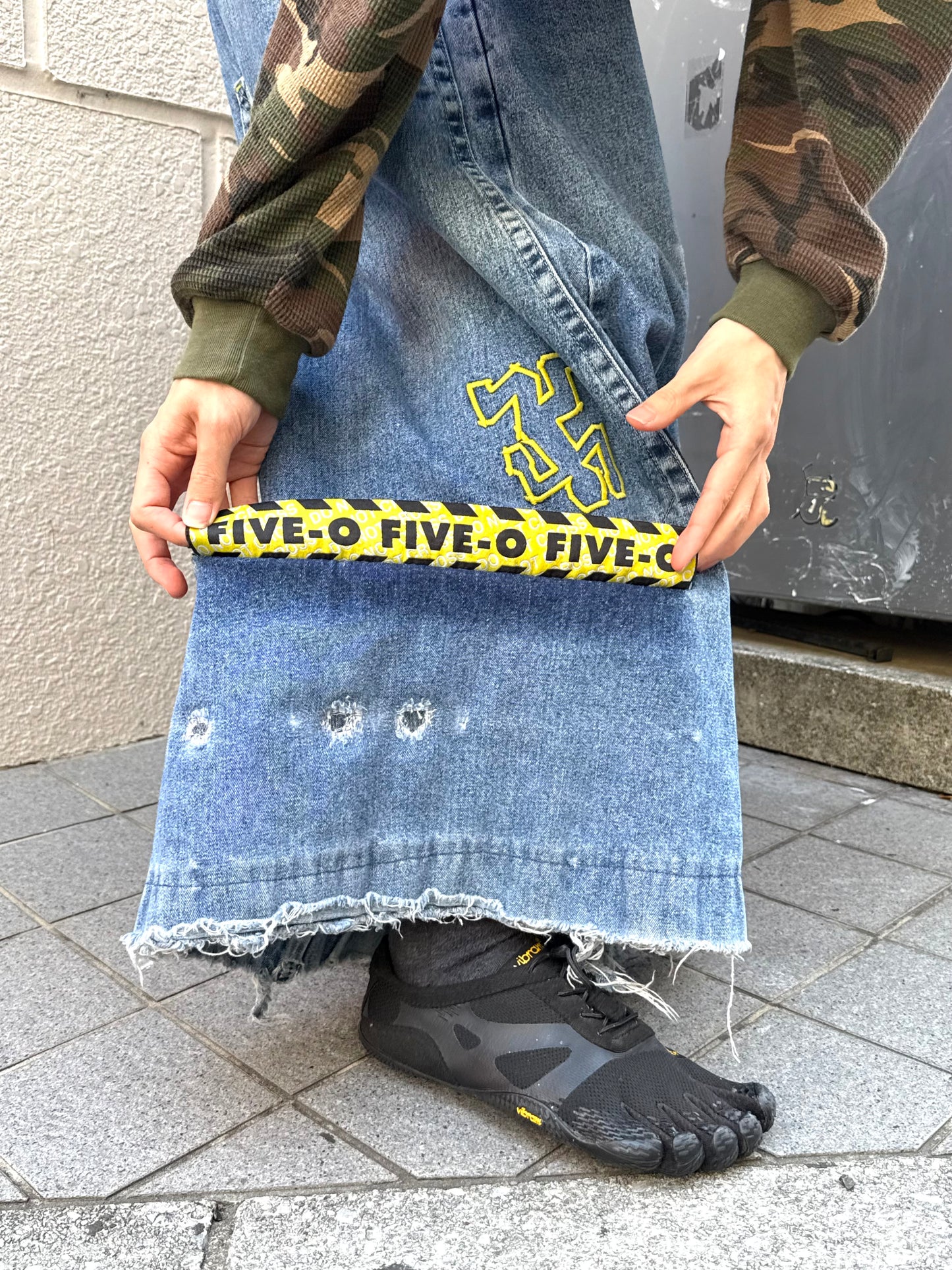 1990S JNCO "CRIME SCENE" BAGGY DENIM PANTS