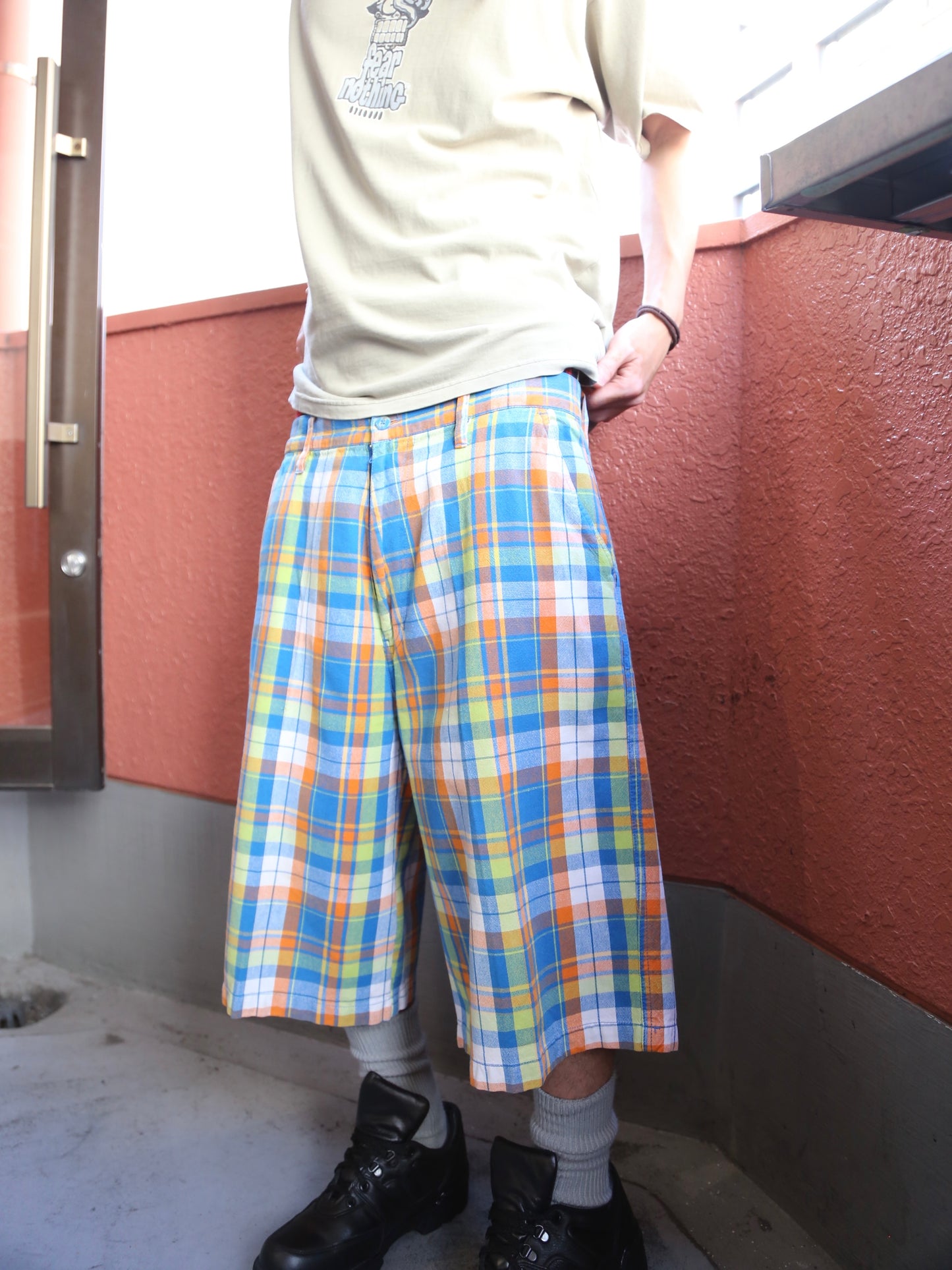 2000S REGAL WEAR PLAID PATTERN BAGGY SHORTS