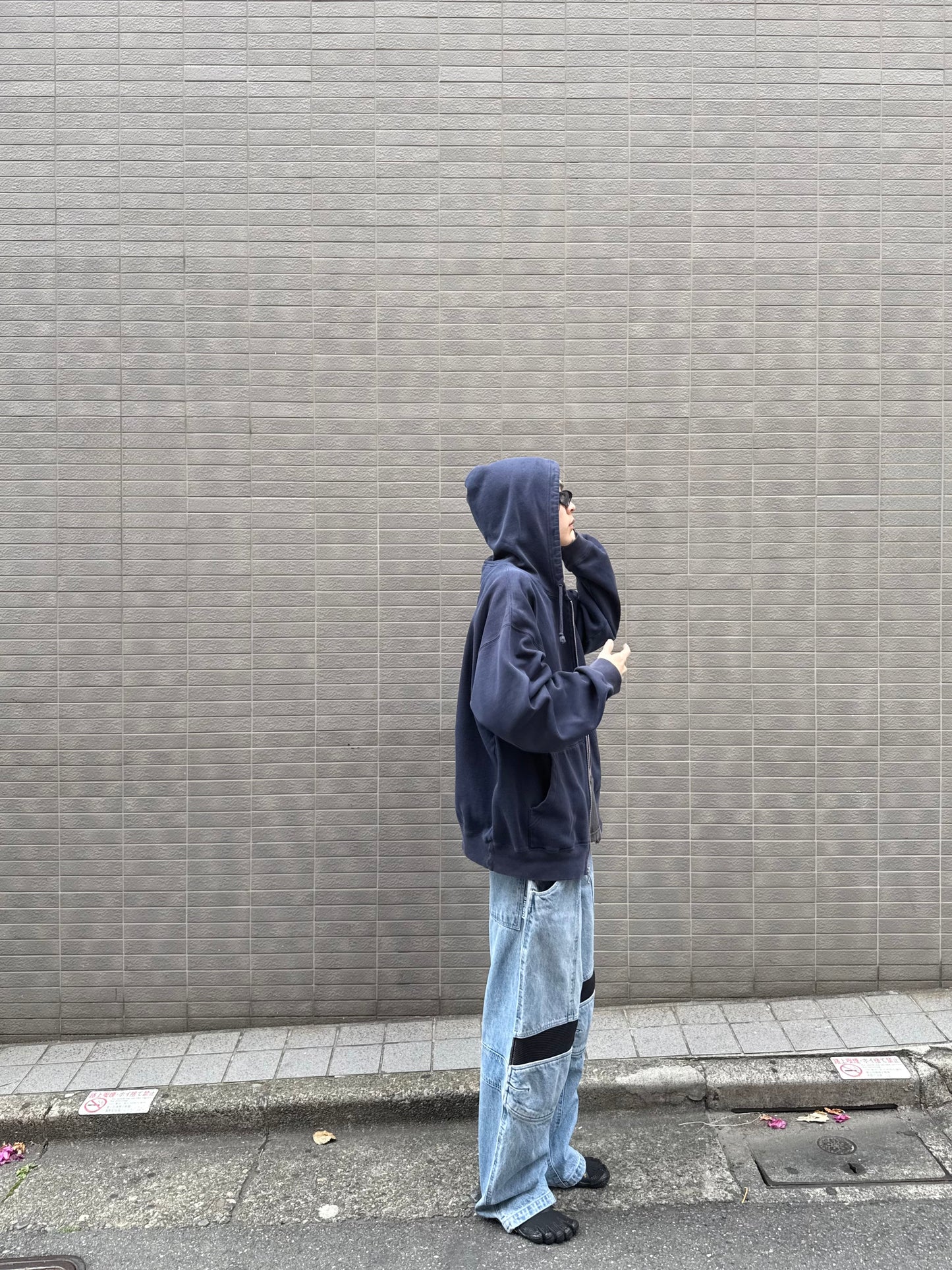 -2000S ICON RACING BAGGY DENIM PANTS