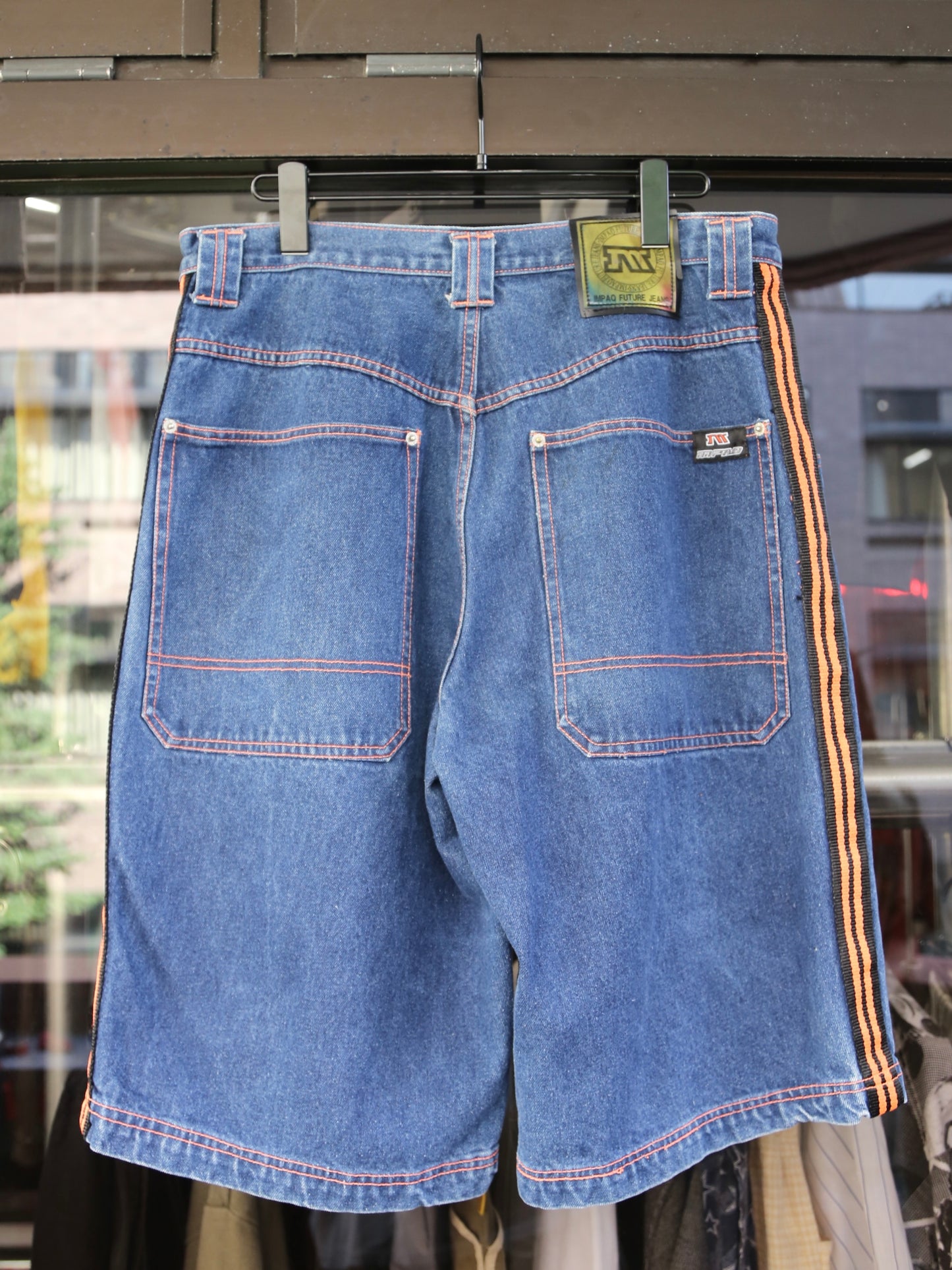 1990S IMPAQ FUTURE JEANS BAGGY DENIM SHORTS