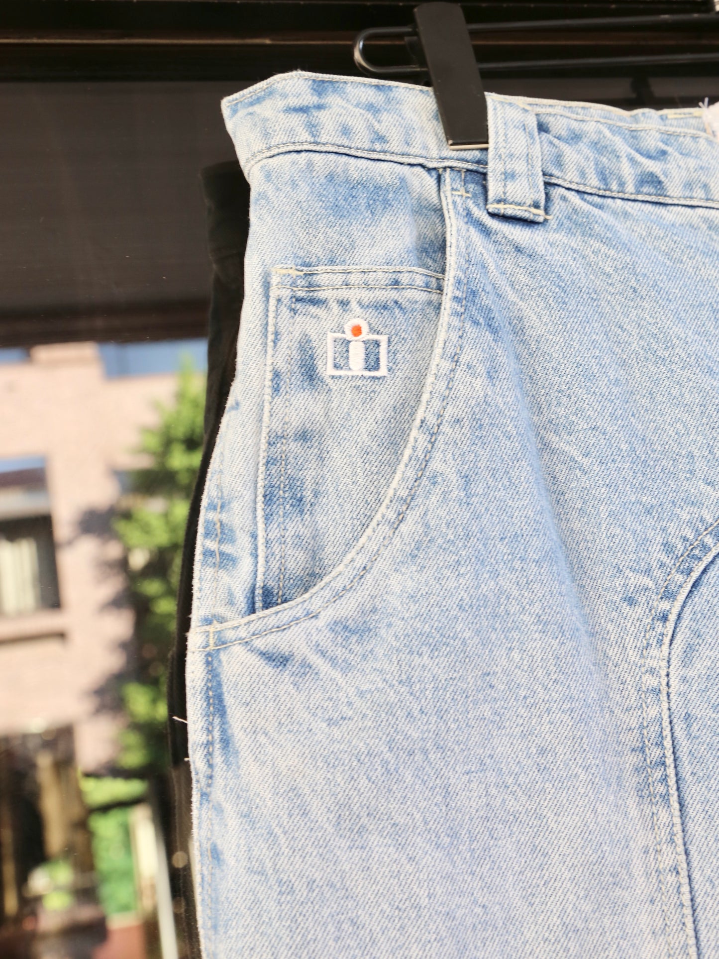 -2000S ICON RACING BAGGY DENIM PANTS