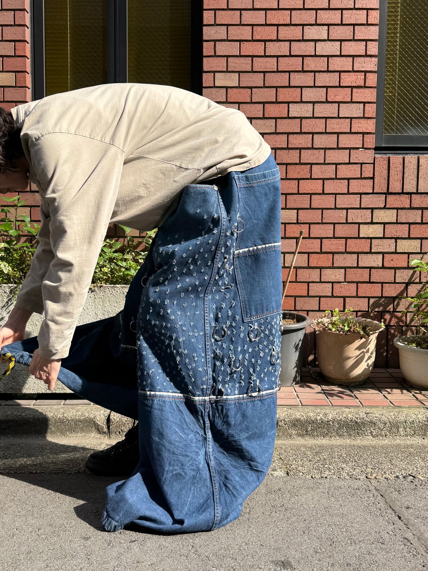 -2000S KIKWEAR CUSTOM BAGGY DENIM PANTS
