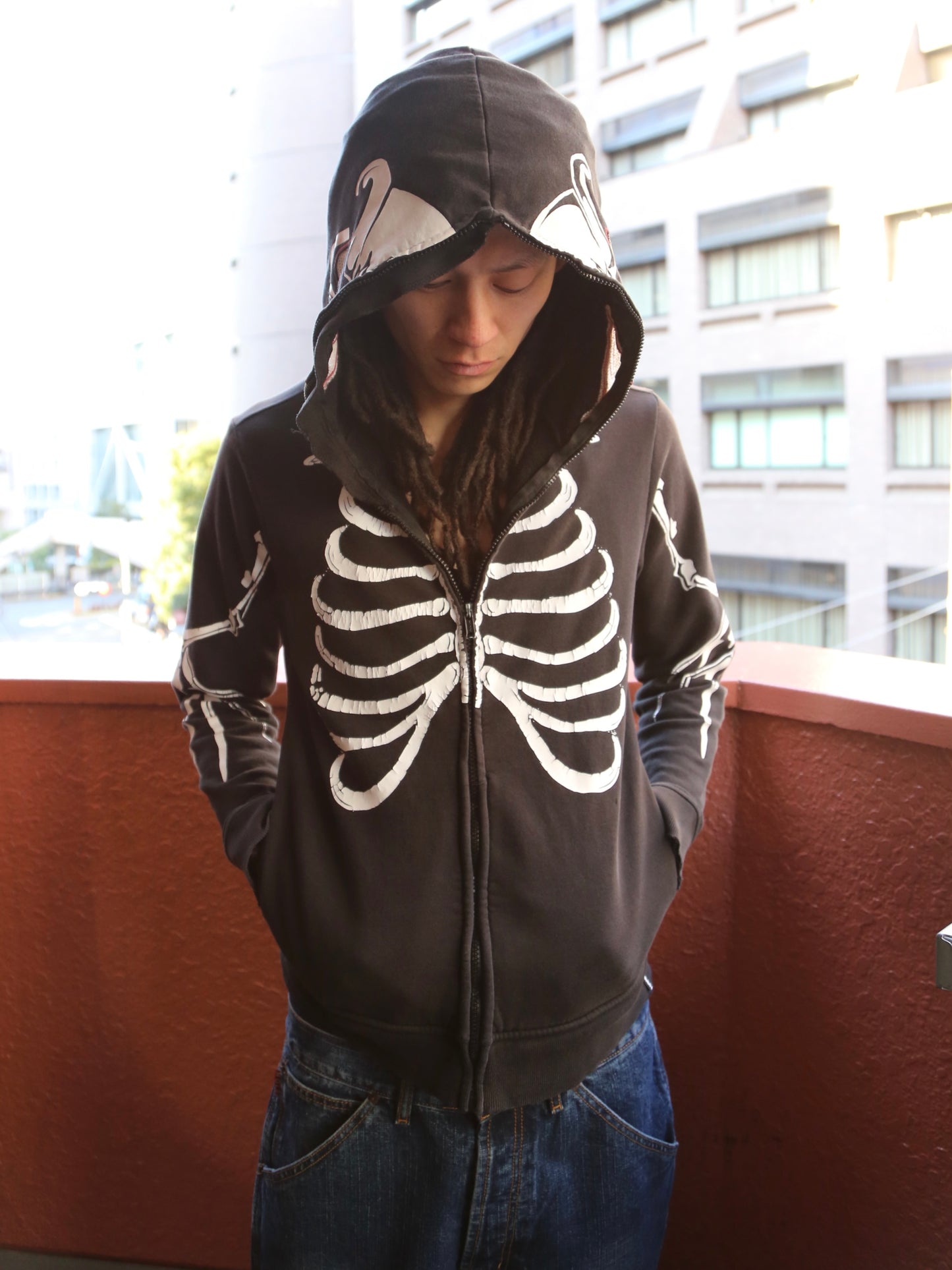 TONY HAWK SKULL MASK SKELETON ZIP-UP HOODIE