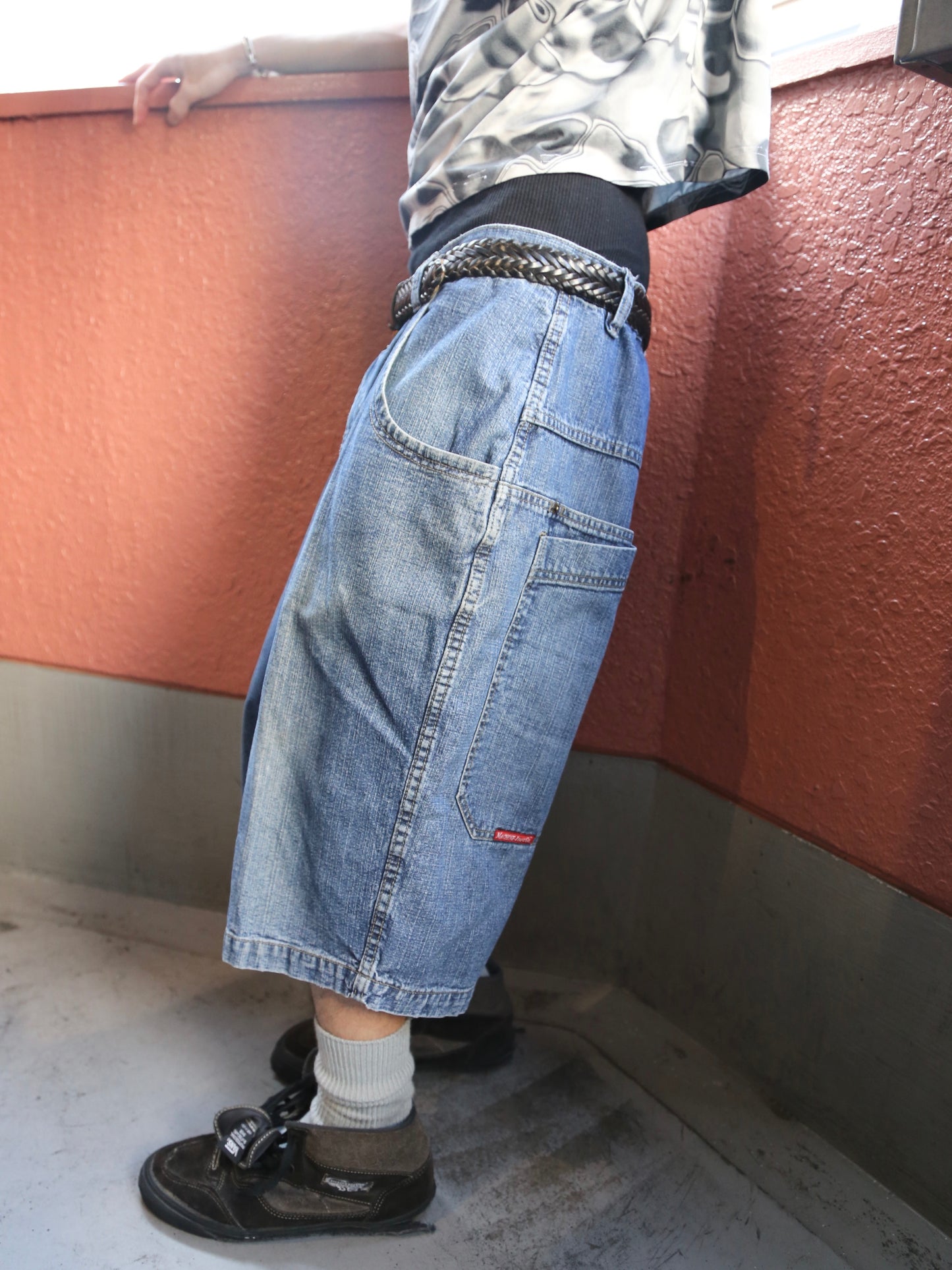 2000S MACHINE BAGGY DENIM SHORTS