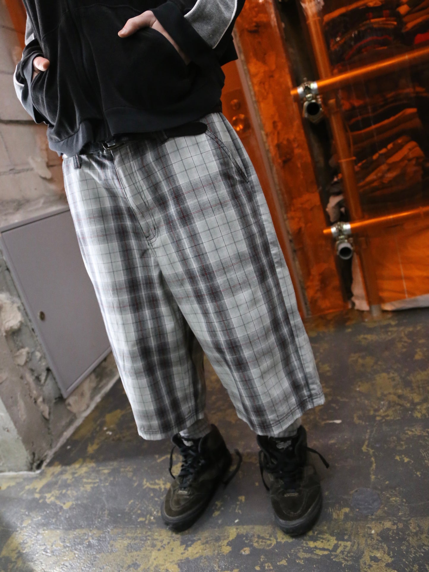 2000S SOUTHPOLE PLAID PATTERN BAGGY SHORTS