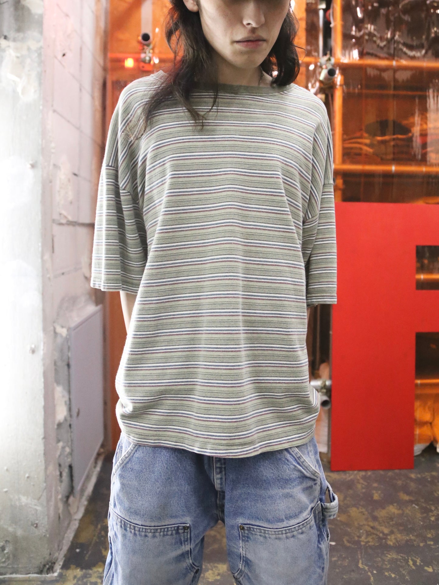 1990S BALE DYED S/S STRIPED TEE
