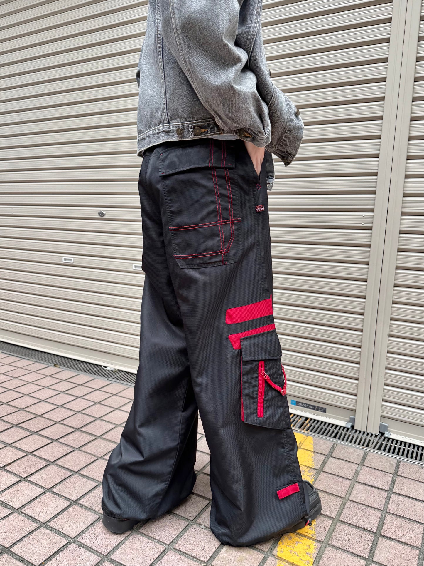 2000S CAFFEINE NYLON RAVE PANTS