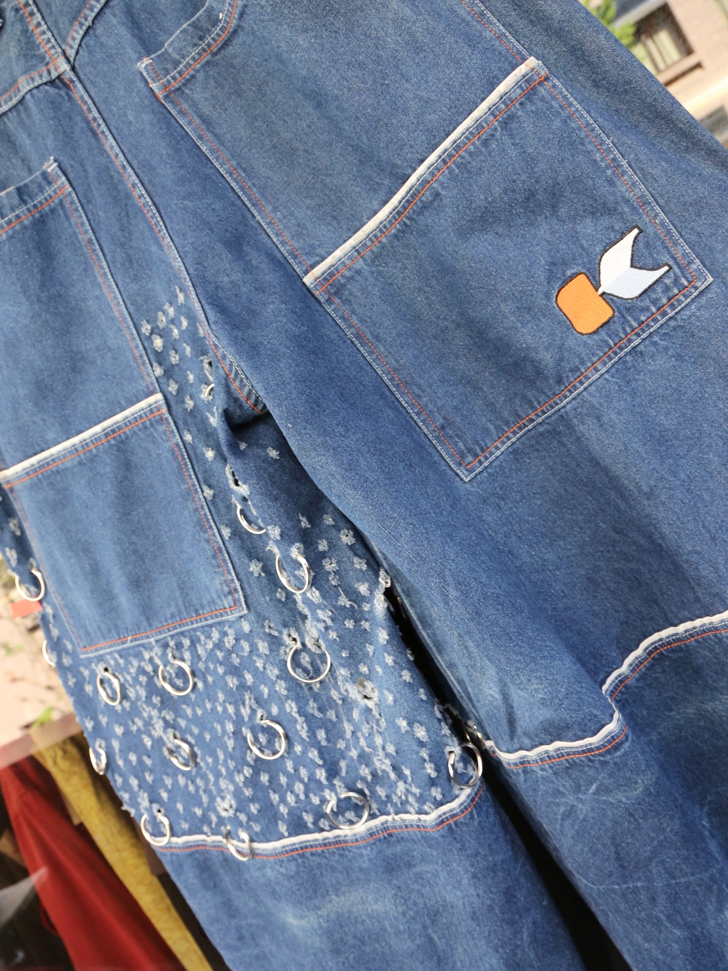 -2000S KIKWEAR CUSTOM BAGGY DENIM PANTS