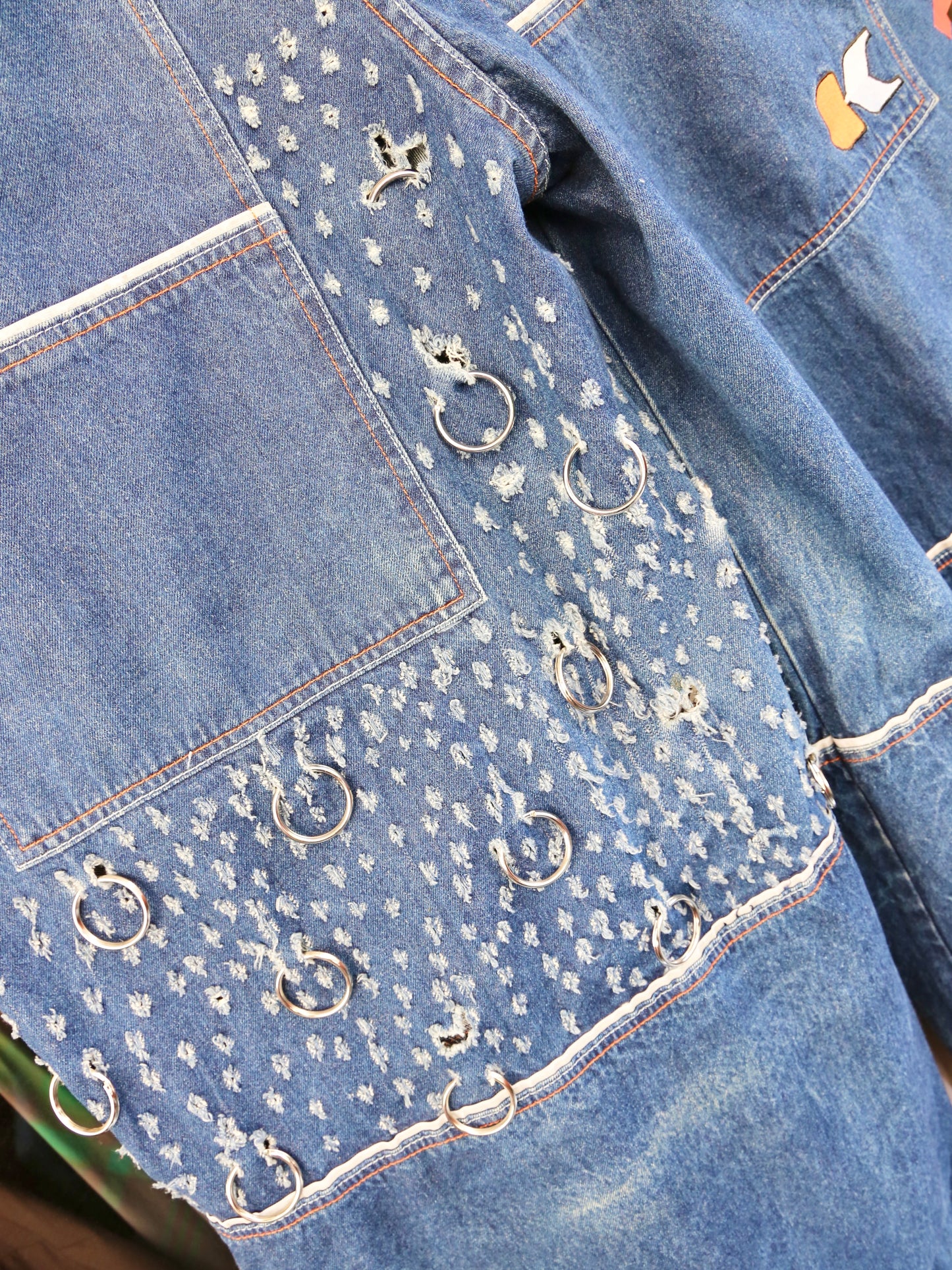 -2000S KIKWEAR CUSTOM BAGGY DENIM PANTS