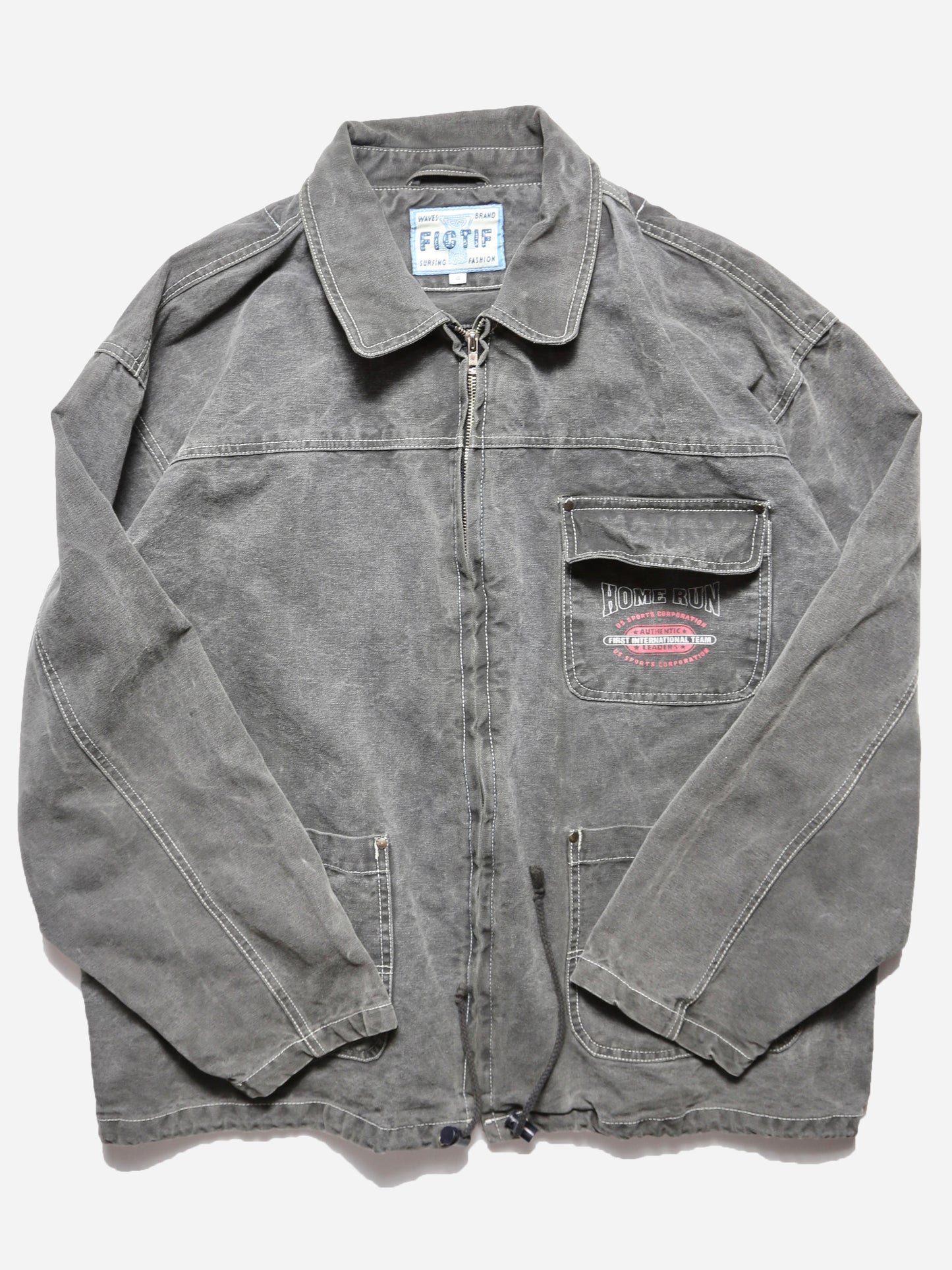 1990S EURO FADED ZIP-UP JACKET