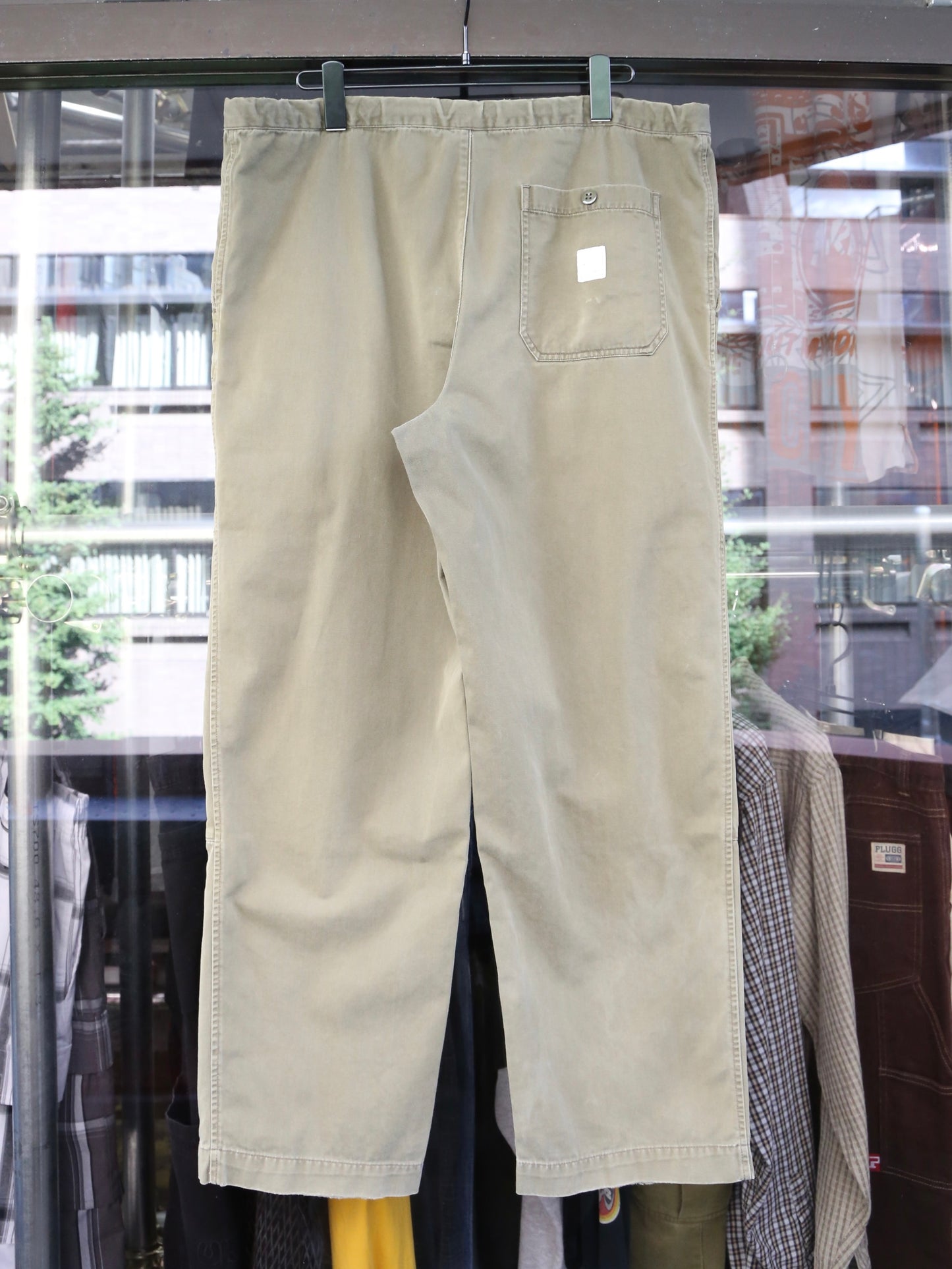 -2000S STRUCTURE COTTON EASY WIDE PANTS